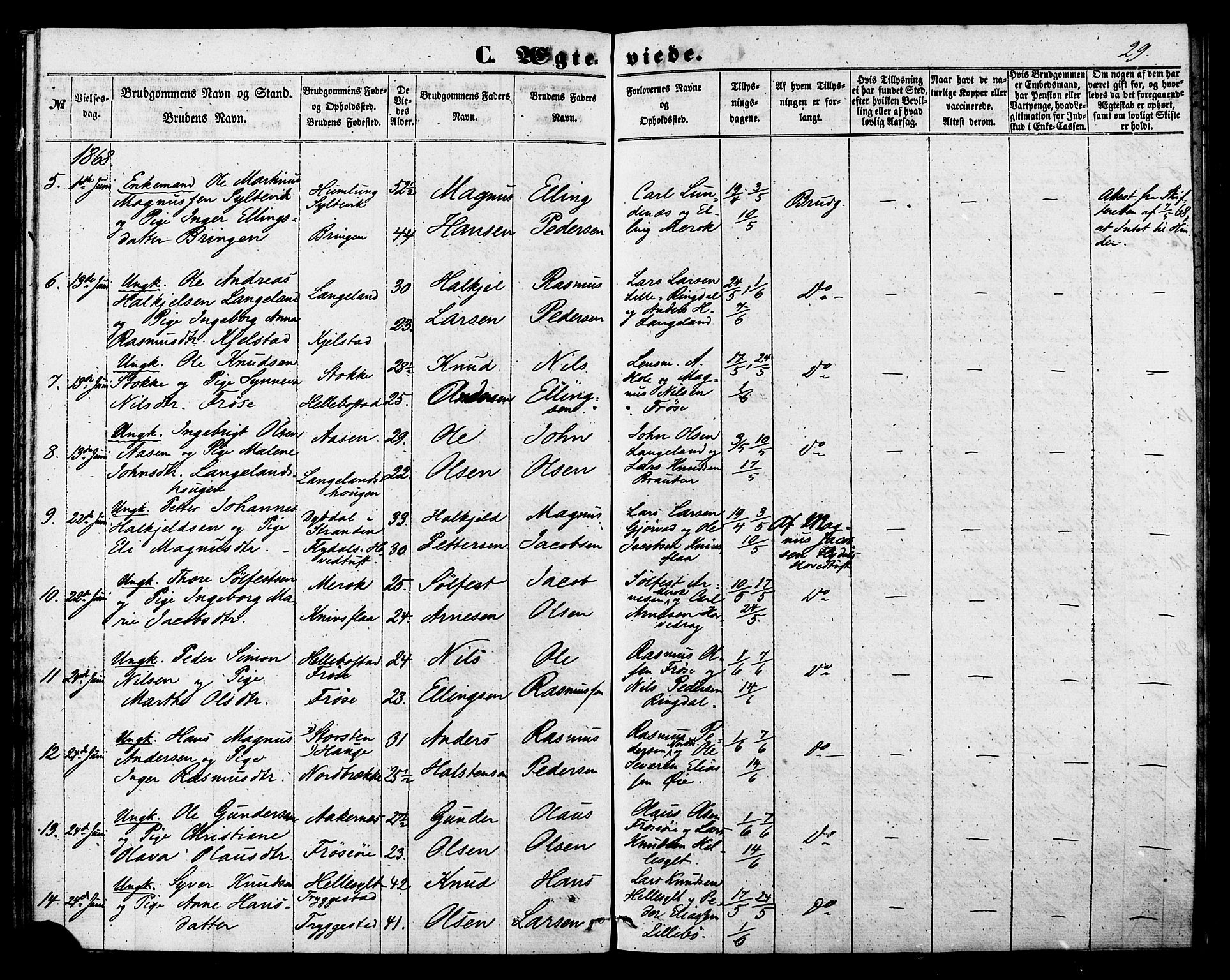 Ministerialprotokoller, klokkerbøker og fødselsregistre - Møre og Romsdal, SAT/A-1454/517/L0224: Ministerialbok nr. 517A04, 1853-1880, s. 29