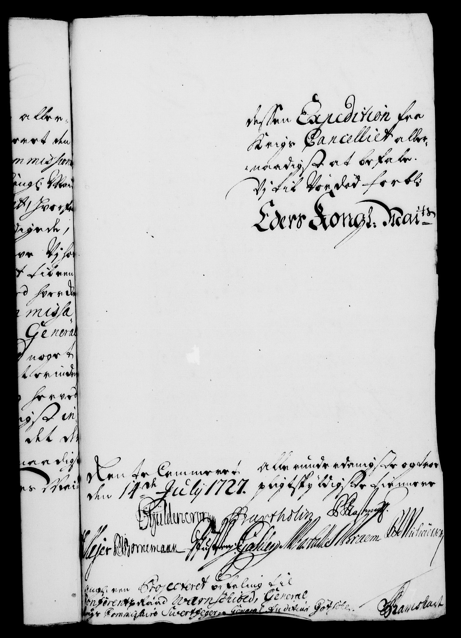 Rentekammeret, Kammerkanselliet, AV/RA-EA-3111/G/Gf/Gfa/L0010: Norsk relasjons- og resolusjonsprotokoll (merket RK 52.10), 1727, s. 737