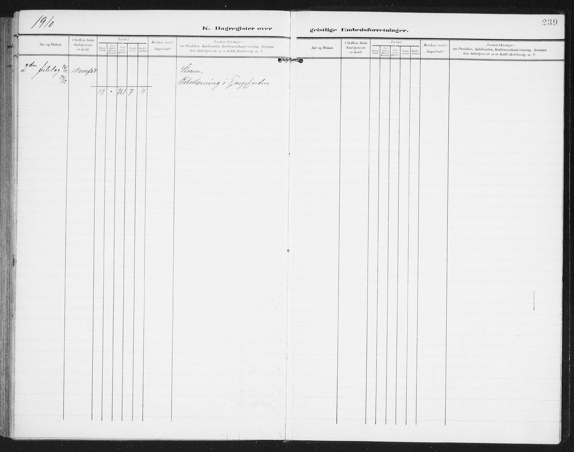 Ministerialprotokoller, klokkerbøker og fødselsregistre - Nordland, AV/SAT-A-1459/841/L0612: Ministerialbok nr. 841A15, 1902-1910, s. 239