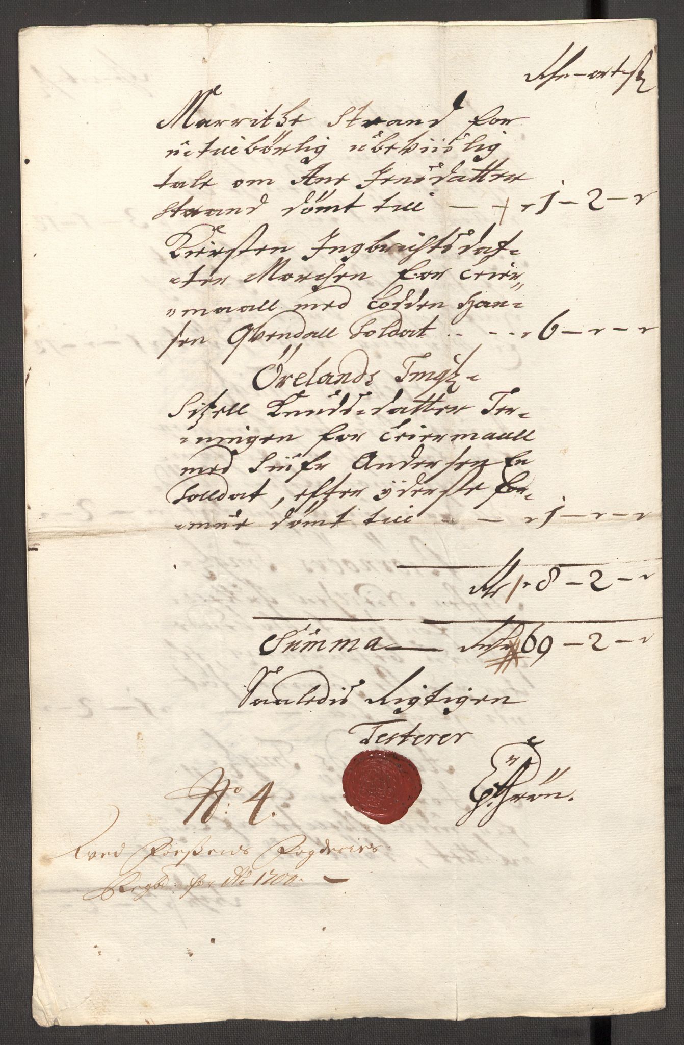 Rentekammeret inntil 1814, Reviderte regnskaper, Fogderegnskap, AV/RA-EA-4092/R57/L3854: Fogderegnskap Fosen, 1700-1701, s. 46