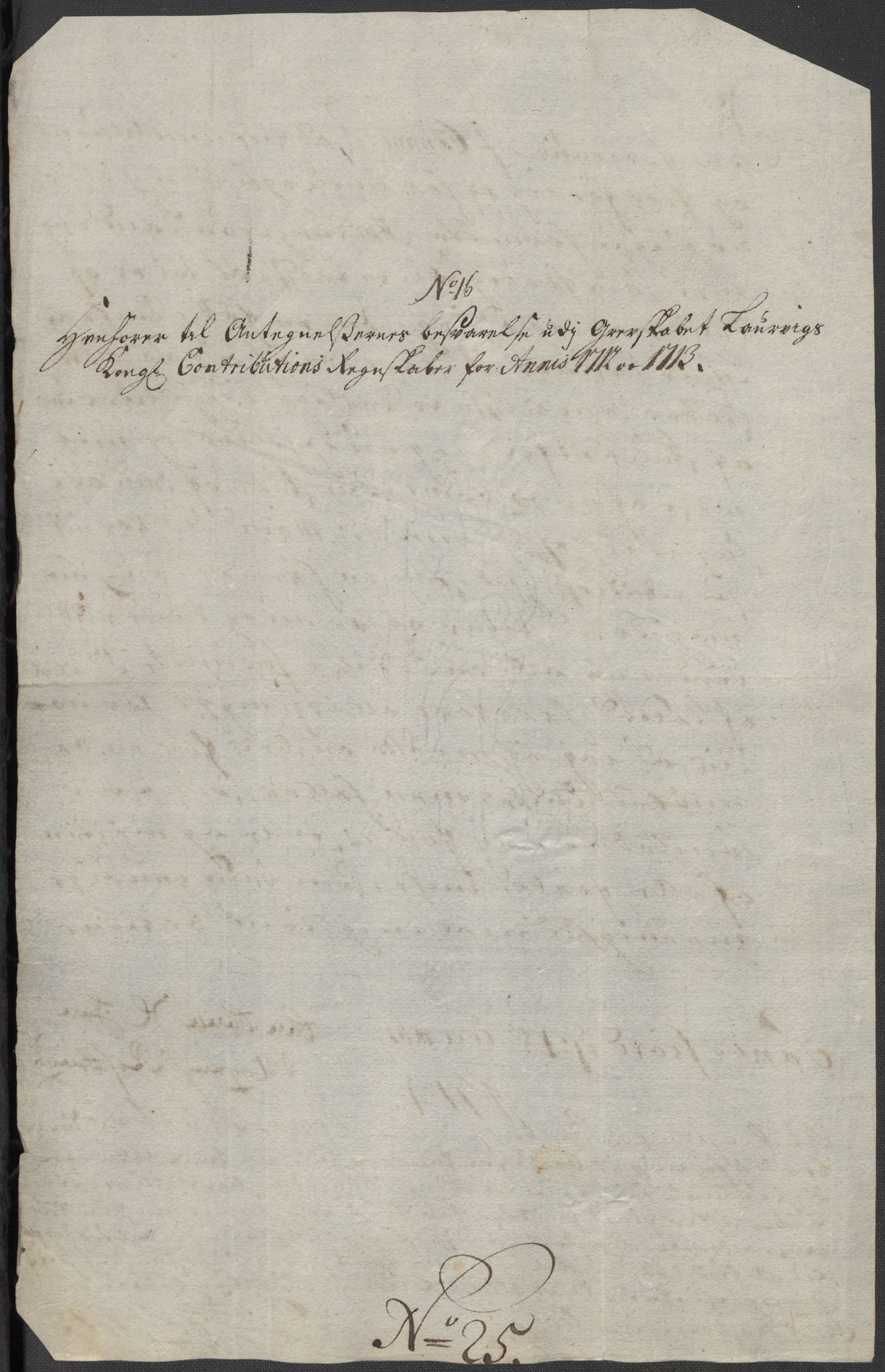 Rentekammeret inntil 1814, Reviderte regnskaper, Fogderegnskap, RA/EA-4092/R33/L1985: Fogderegnskap Larvik grevskap, 1713, s. 496
