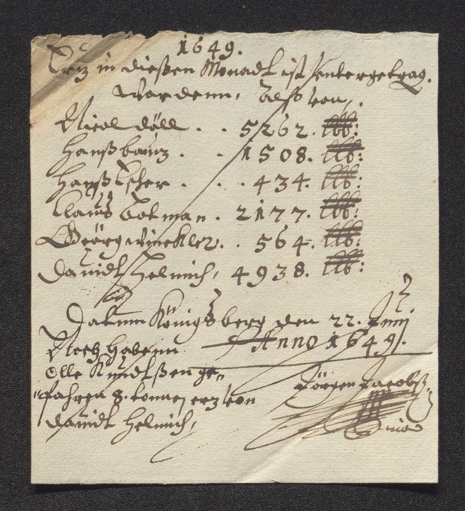 Kongsberg Sølvverk 1623-1816, SAKO/EA-3135/001/D/Dc/Dcd/L0023: Utgiftsregnskap for gruver m.m., 1649, s. 722
