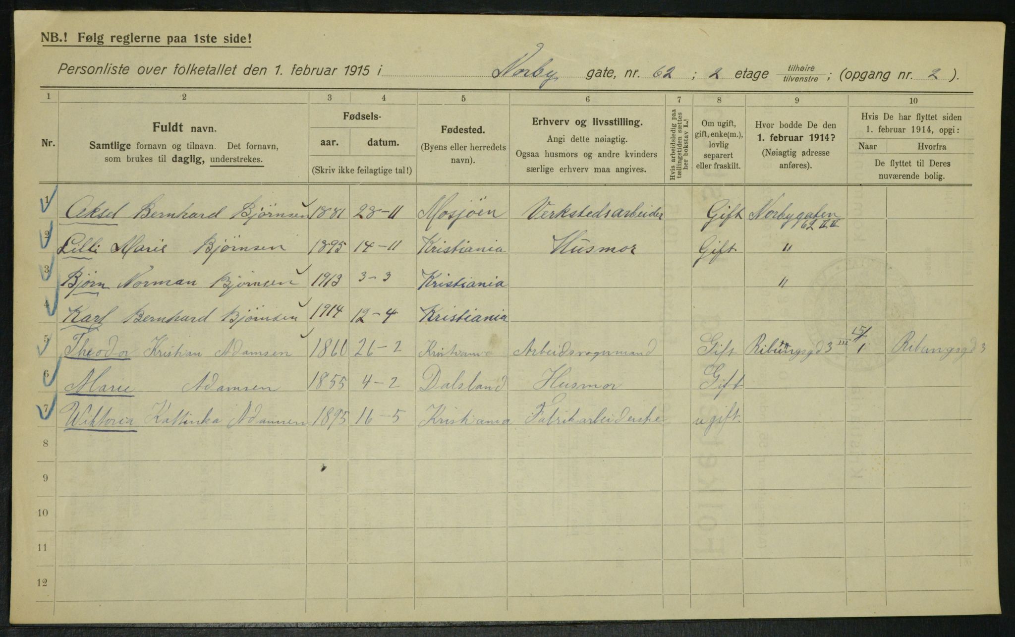 OBA, Kommunal folketelling 1.2.1915 for Kristiania, 1915, s. 71548