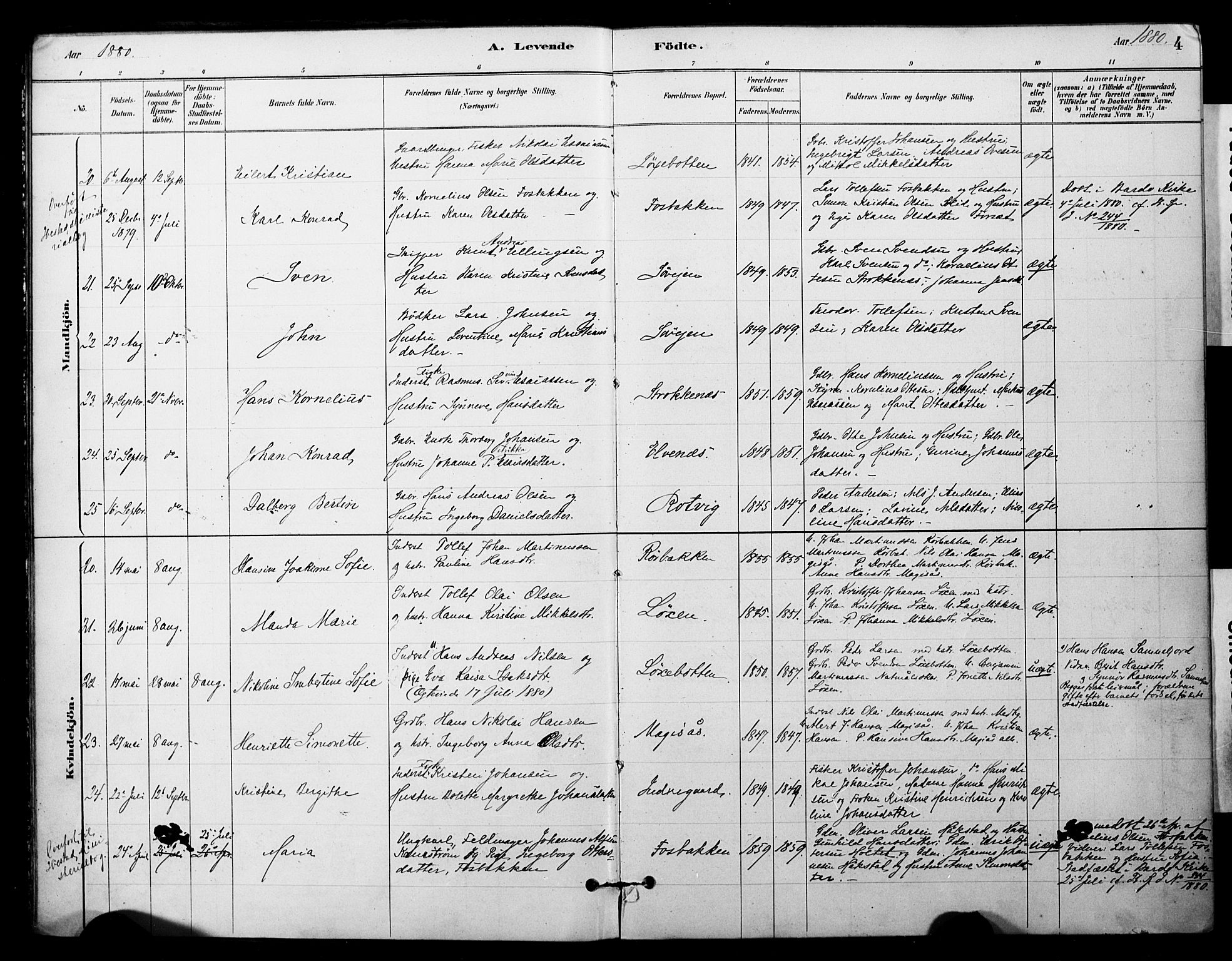 Ibestad sokneprestembete, AV/SATØ-S-0077/H/Ha/Haa/L0014kirke: Ministerialbok nr. 14, 1880-1887, s. 4