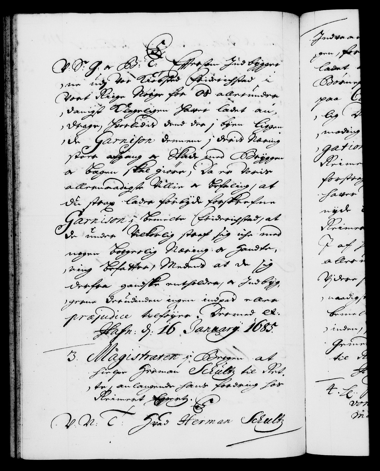 Danske Kanselli 1572-1799, AV/RA-EA-3023/F/Fc/Fca/Fcab/L0013: Norske tegnelser (mikrofilm), 1684-1687, s. 110b