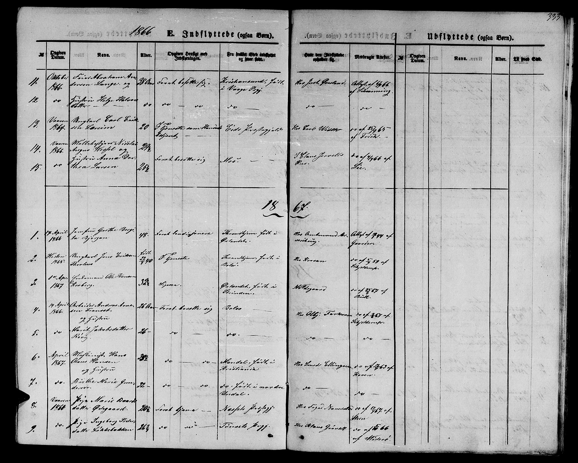 Ministerialprotokoller, klokkerbøker og fødselsregistre - Møre og Romsdal, SAT/A-1454/558/L0701: Klokkerbok nr. 558C02, 1862-1879, s. 333