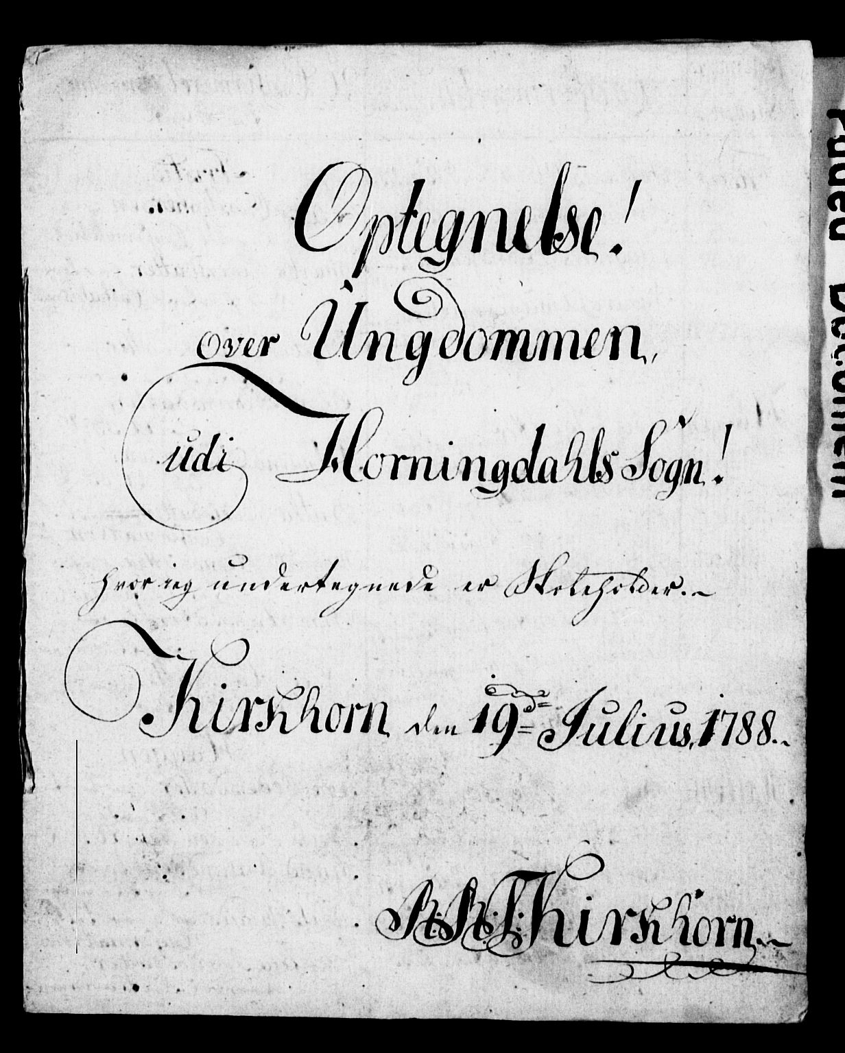 Bjørgvin biskop, SAB/A-5601/Hd/L0001: Manntalslister frå Nordre Bergenhus amt, 1788