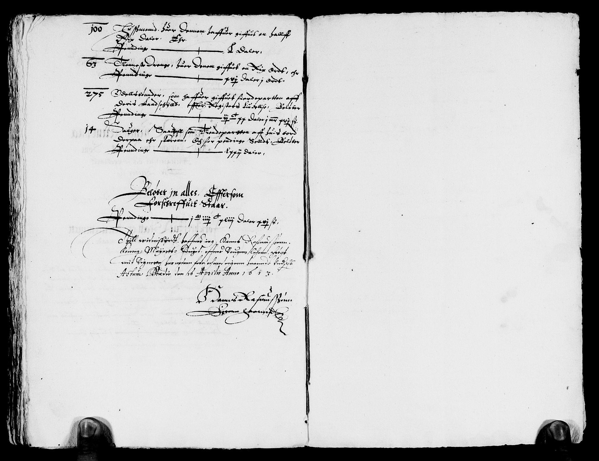 Rentekammeret inntil 1814, Reviderte regnskaper, Lensregnskaper, AV/RA-EA-5023/R/Rb/Rbt/L0012: Bergenhus len, 1611-1613
