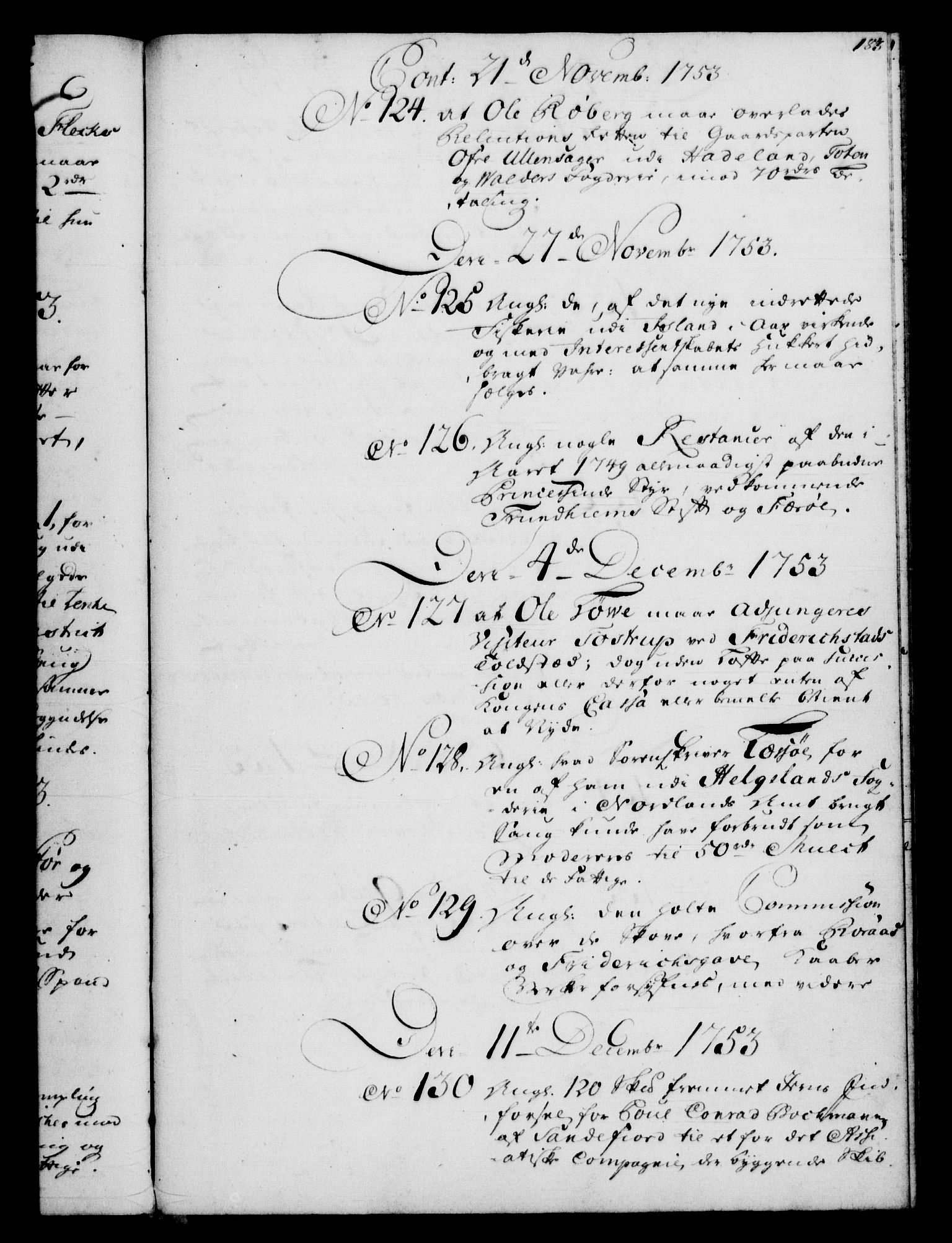 Rentekammeret, Kammerkanselliet, RA/EA-3111/G/Gf/Gfb/L0005: Register til norske relasjons- og resolusjonsprotokoller (merket RK 52.100), 1744-1754, s. 183