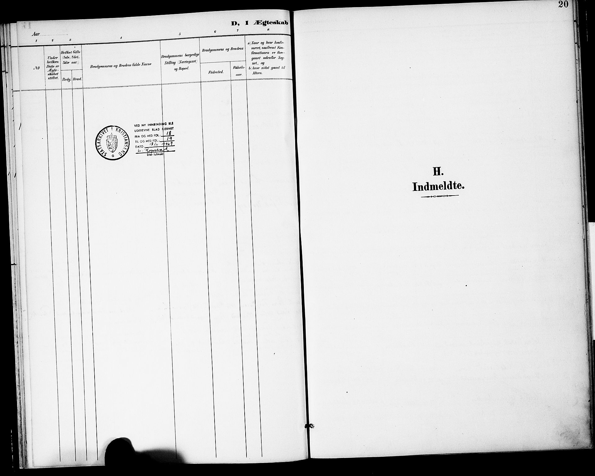 Holt sokneprestkontor, SAK/1111-0021/F/Fa/L0011: Ministerialbok nr. A 11, 1880-1931, s. 20