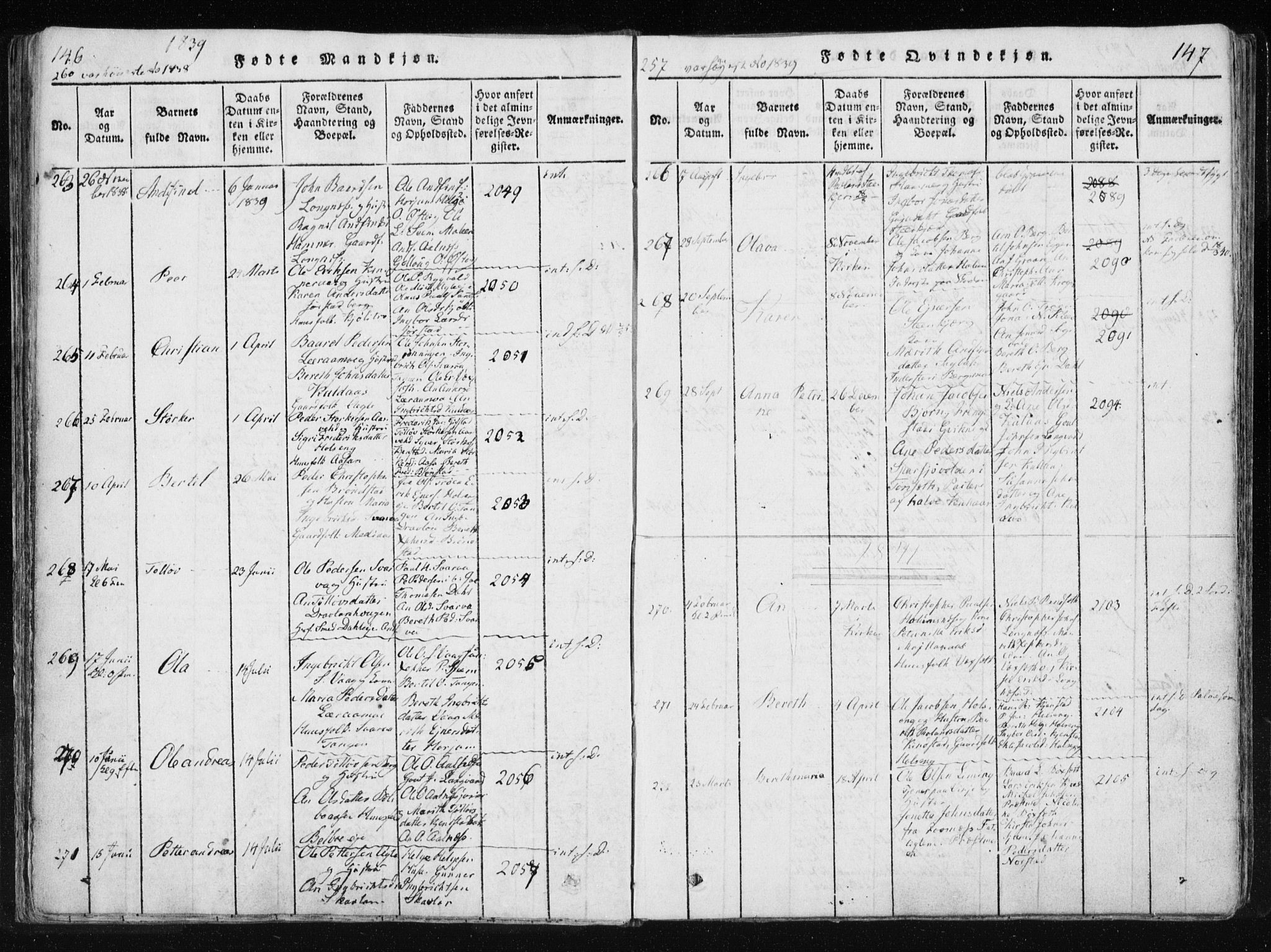 Ministerialprotokoller, klokkerbøker og fødselsregistre - Nord-Trøndelag, SAT/A-1458/749/L0469: Ministerialbok nr. 749A03, 1817-1857, s. 146-147