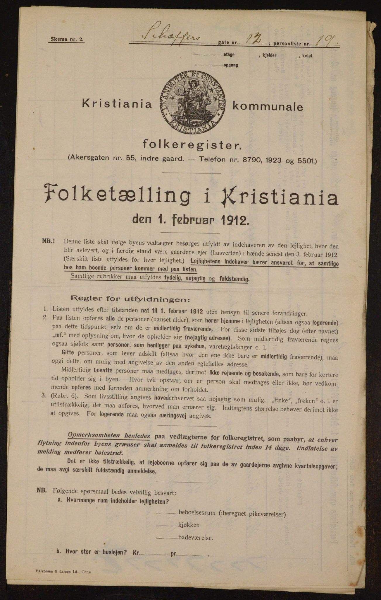 OBA, Kommunal folketelling 1.2.1912 for Kristiania, 1912, s. 93534