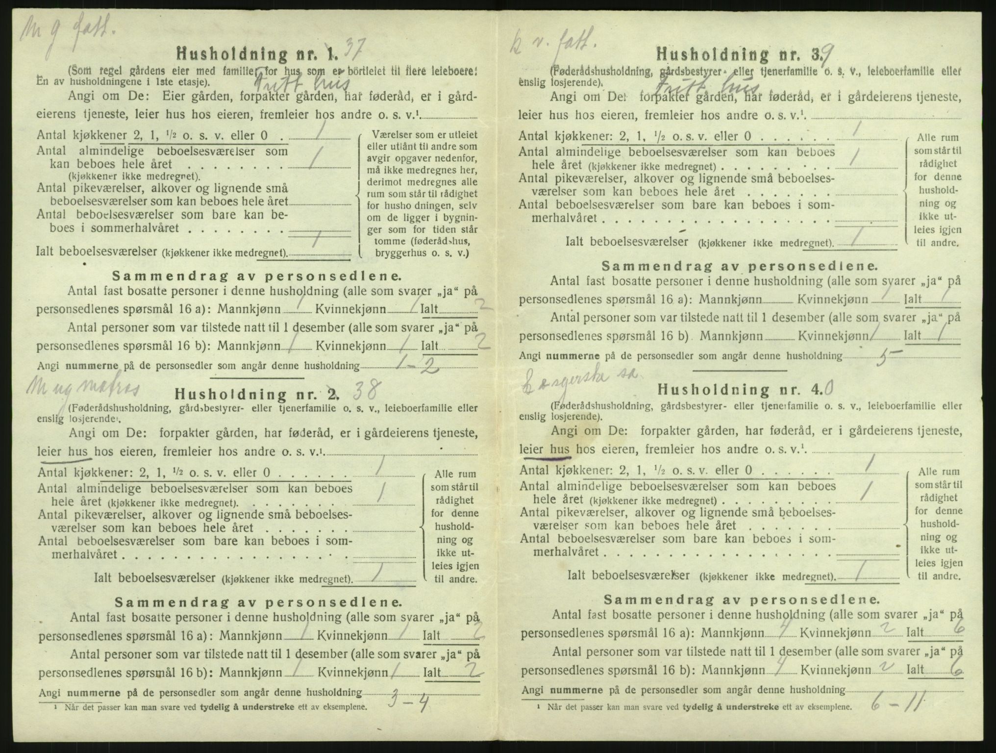 SAKO, Folketelling 1920 for 0798 Fredriksvern herred, 1920, s. 42