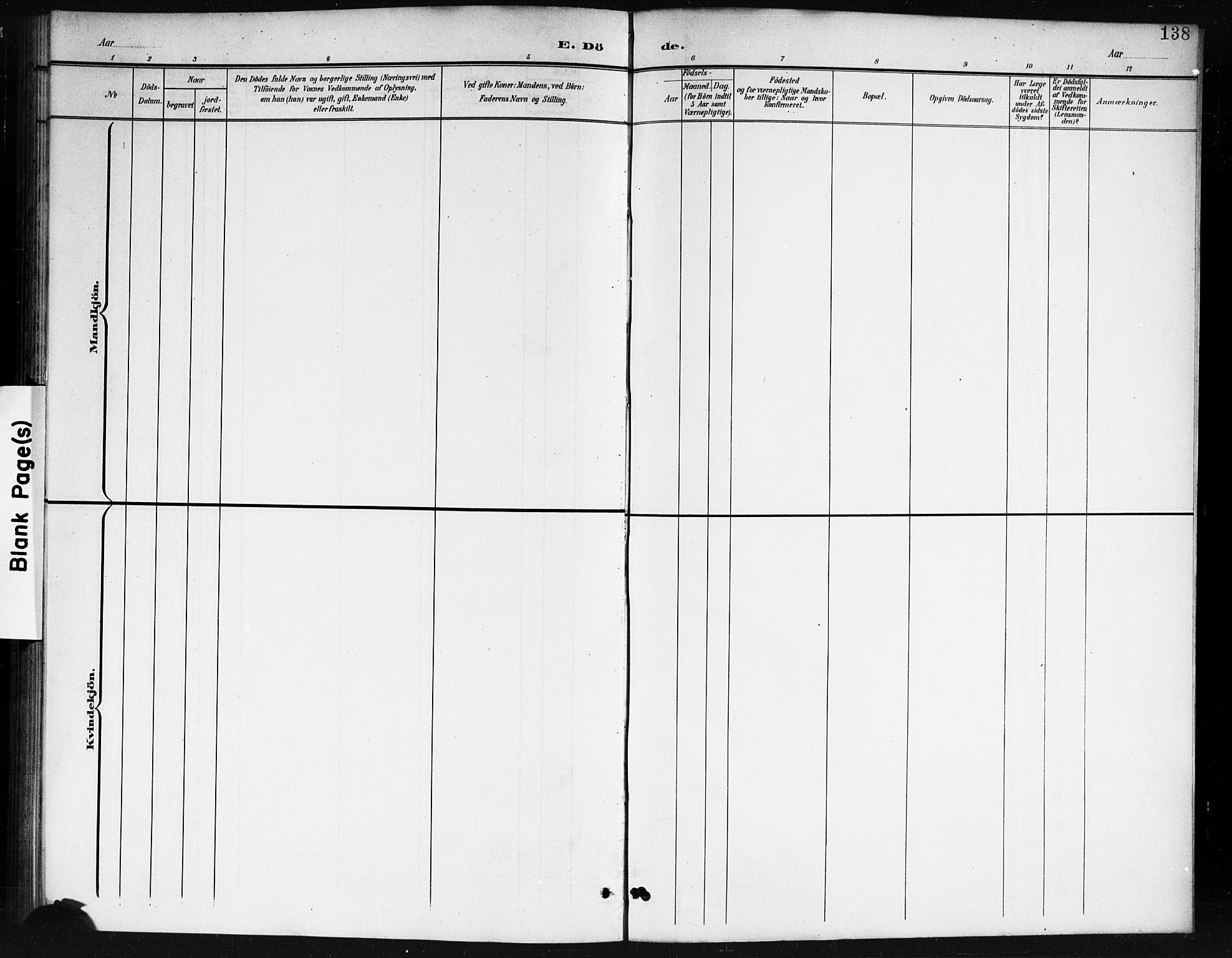 Spydeberg prestekontor Kirkebøker, SAO/A-10924/G/Ga/L0002: Klokkerbok nr. I 2, 1901-1922, s. 138