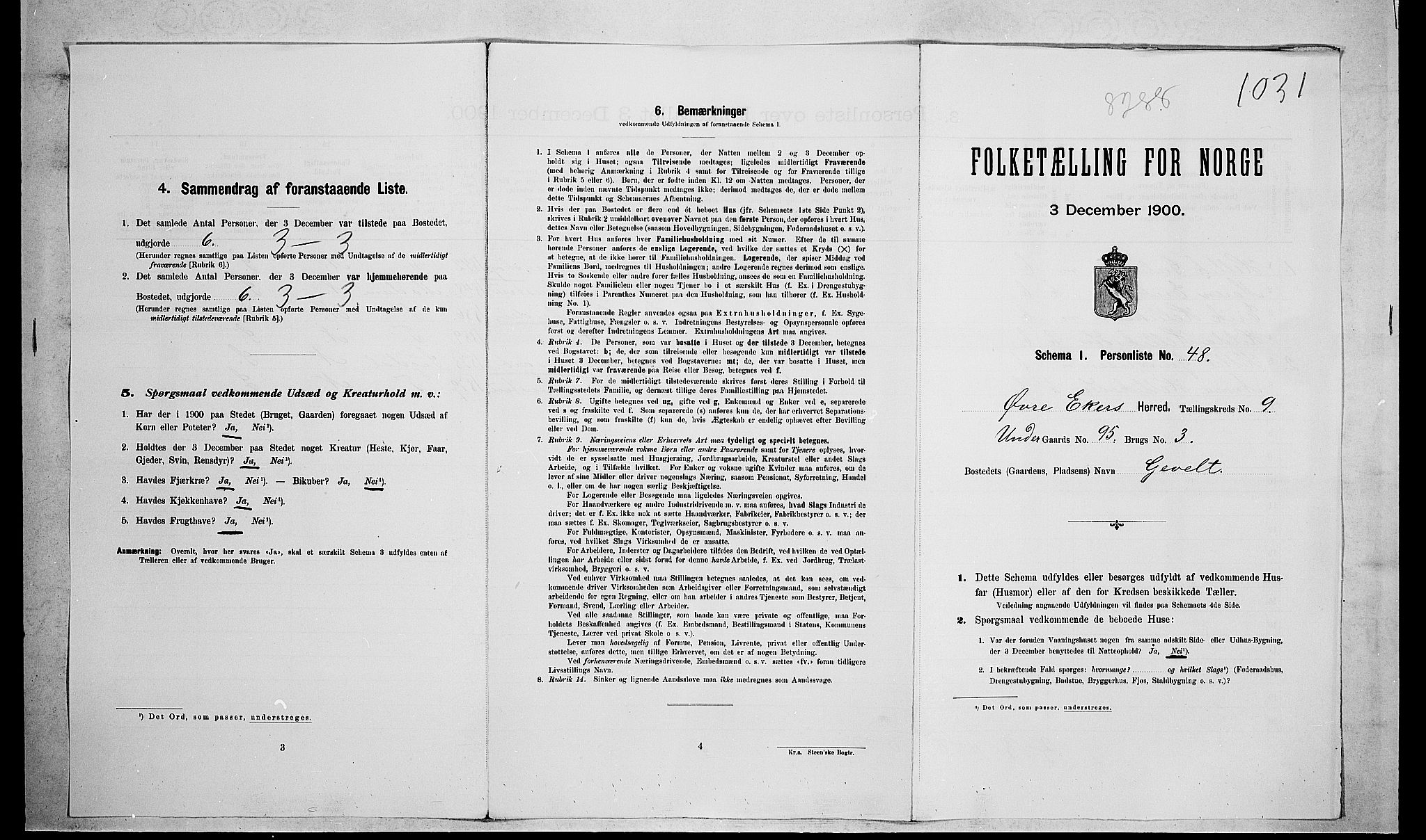 RA, Folketelling 1900 for 0624 Øvre Eiker herred, 1900, s. 160