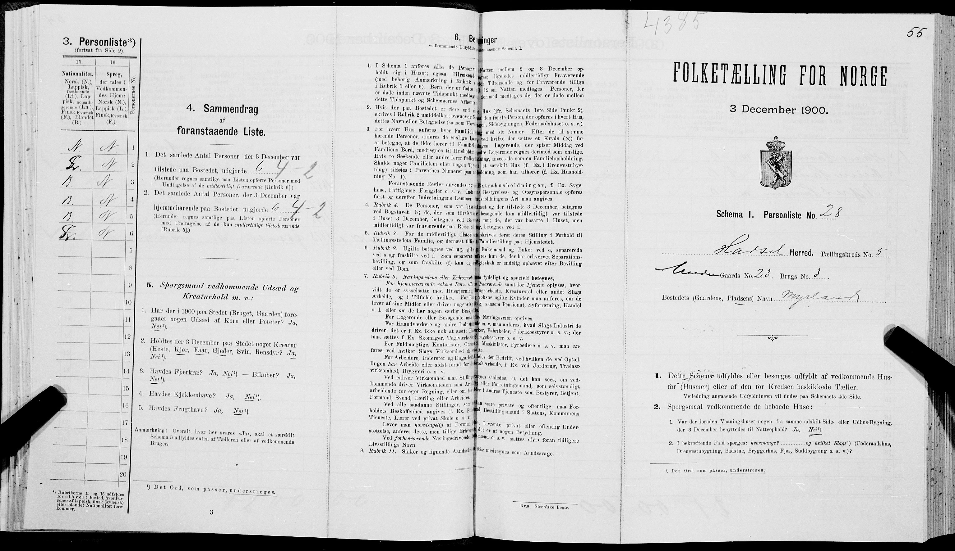 SAT, Folketelling 1900 for 1866 Hadsel herred, 1900, s. 519