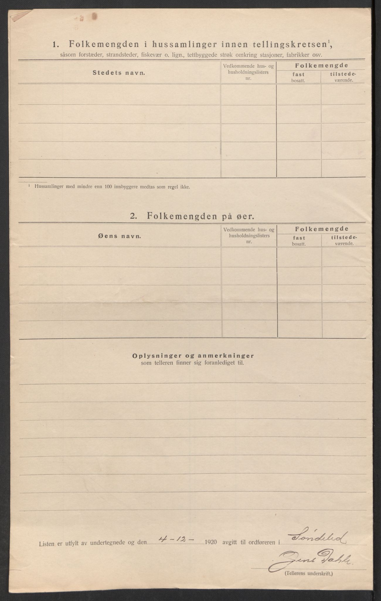 SAK, Folketelling 1920 for 0913 Søndeled herred, 1920, s. 56