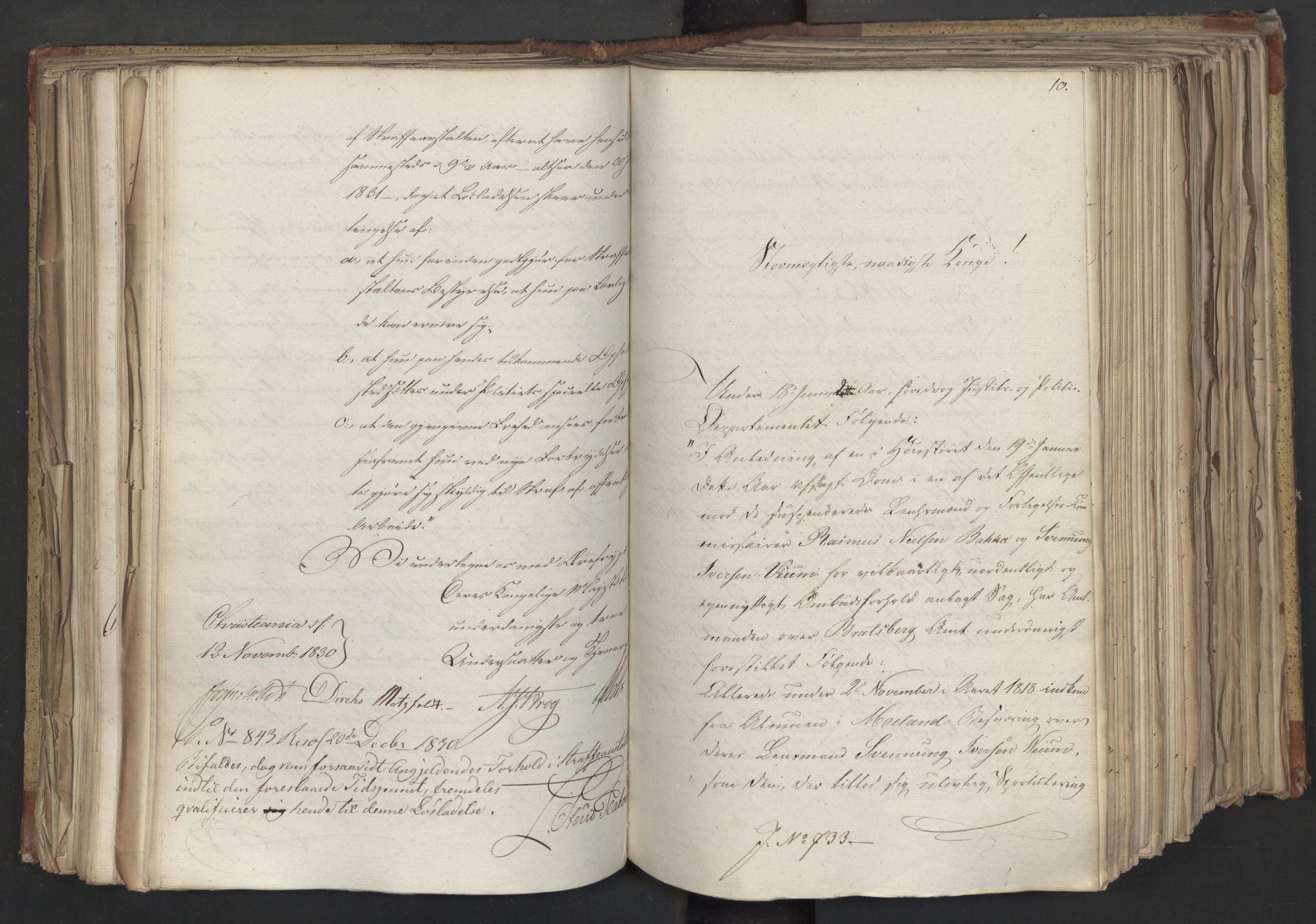 Statsrådsavdelingen i Stockholm, AV/RA-S-1003/D/Da/L0068: Regjeringsinnstillinger nr. 660-876, 1830, s. 236