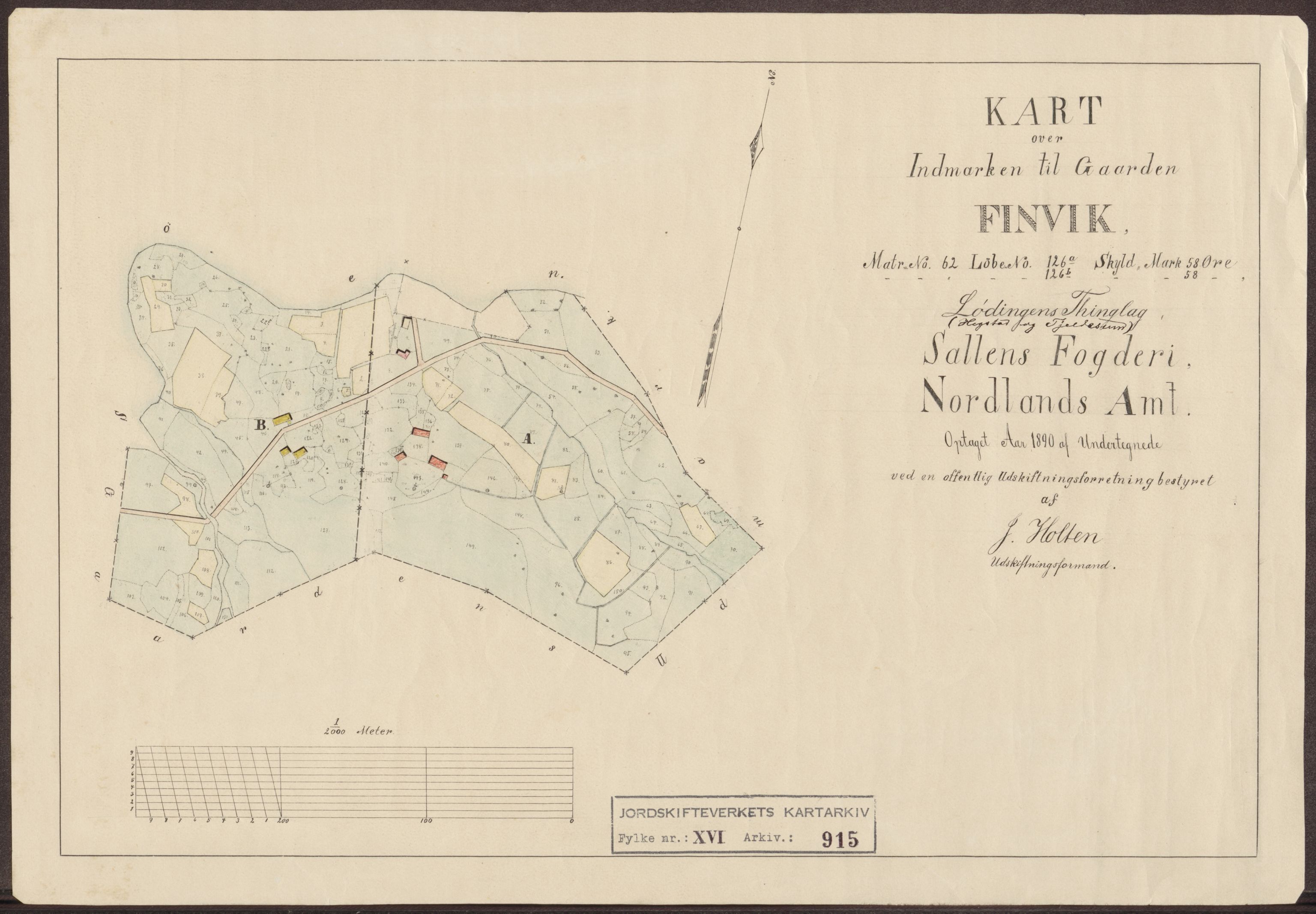 Jordskifteverkets kartarkiv, RA/S-3929/T, 1859-1988, s. 1054