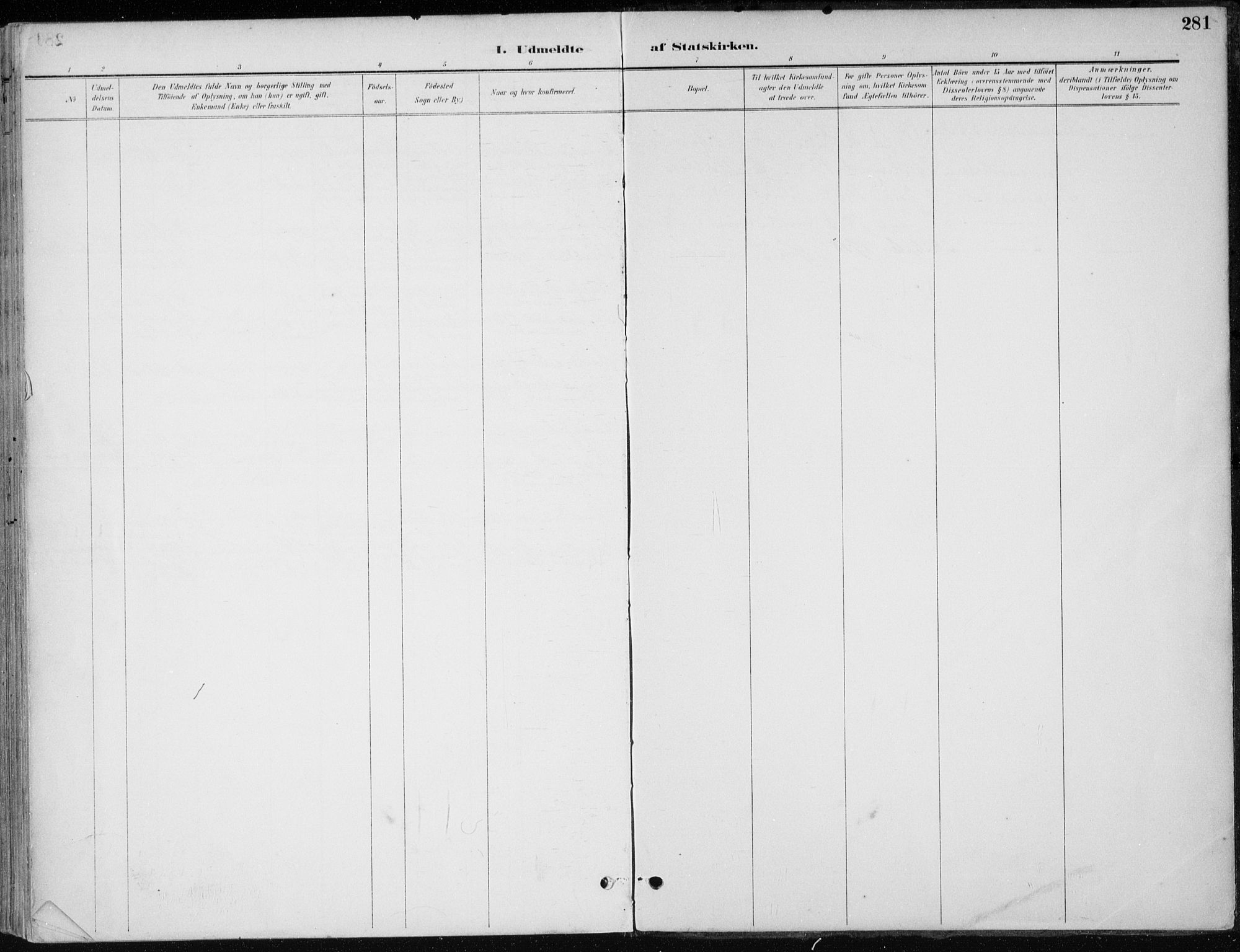 Stange prestekontor, SAH/PREST-002/K/L0023: Ministerialbok nr. 23, 1897-1920, s. 281