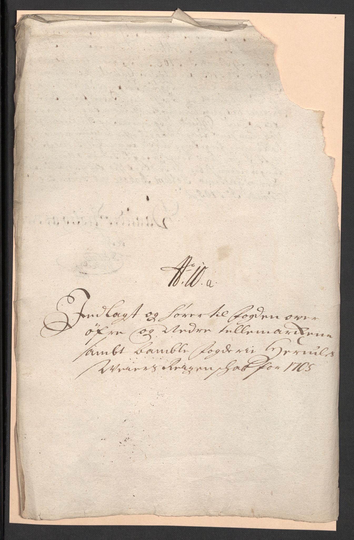 Rentekammeret inntil 1814, Reviderte regnskaper, Fogderegnskap, AV/RA-EA-4092/R36/L2114: Fogderegnskap Øvre og Nedre Telemark og Bamble, 1705, s. 155