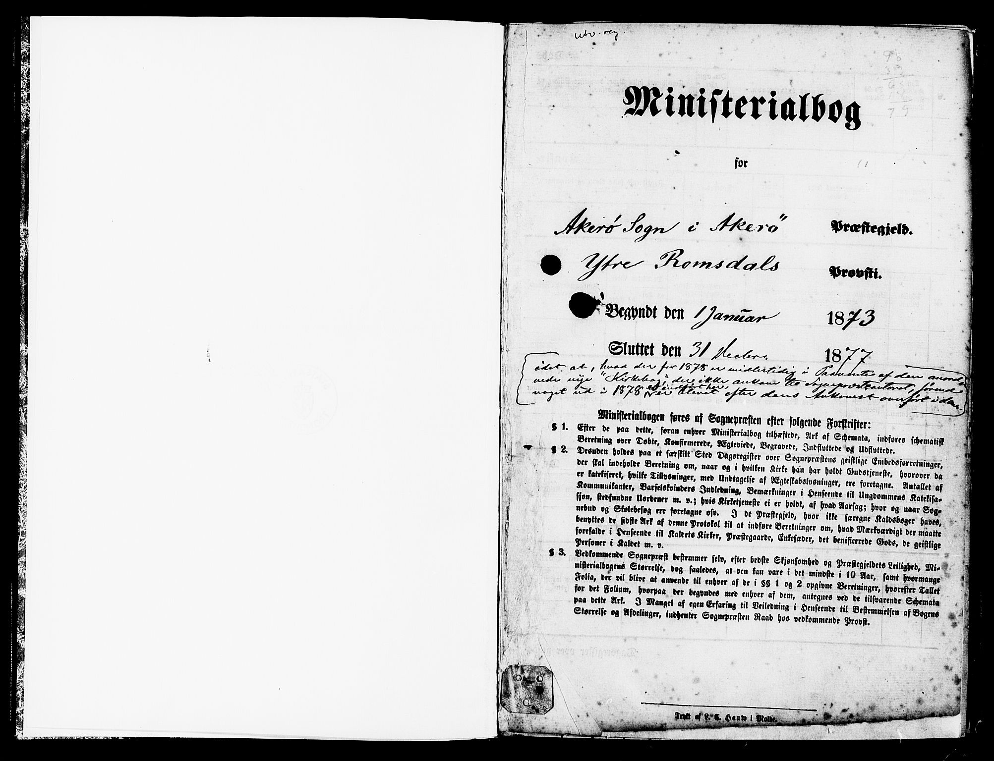 Ministerialprotokoller, klokkerbøker og fødselsregistre - Møre og Romsdal, AV/SAT-A-1454/560/L0720: Ministerialbok nr. 560A04, 1873-1878