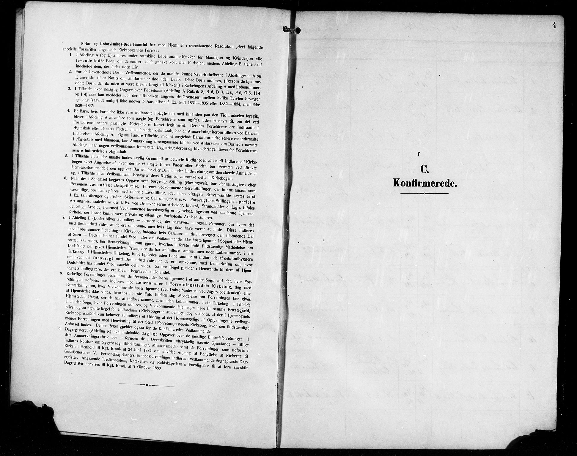 Korskirken sokneprestembete, SAB/A-76101/H/Hab: Klokkerbok nr. C 5, 1906-1918, s. 4