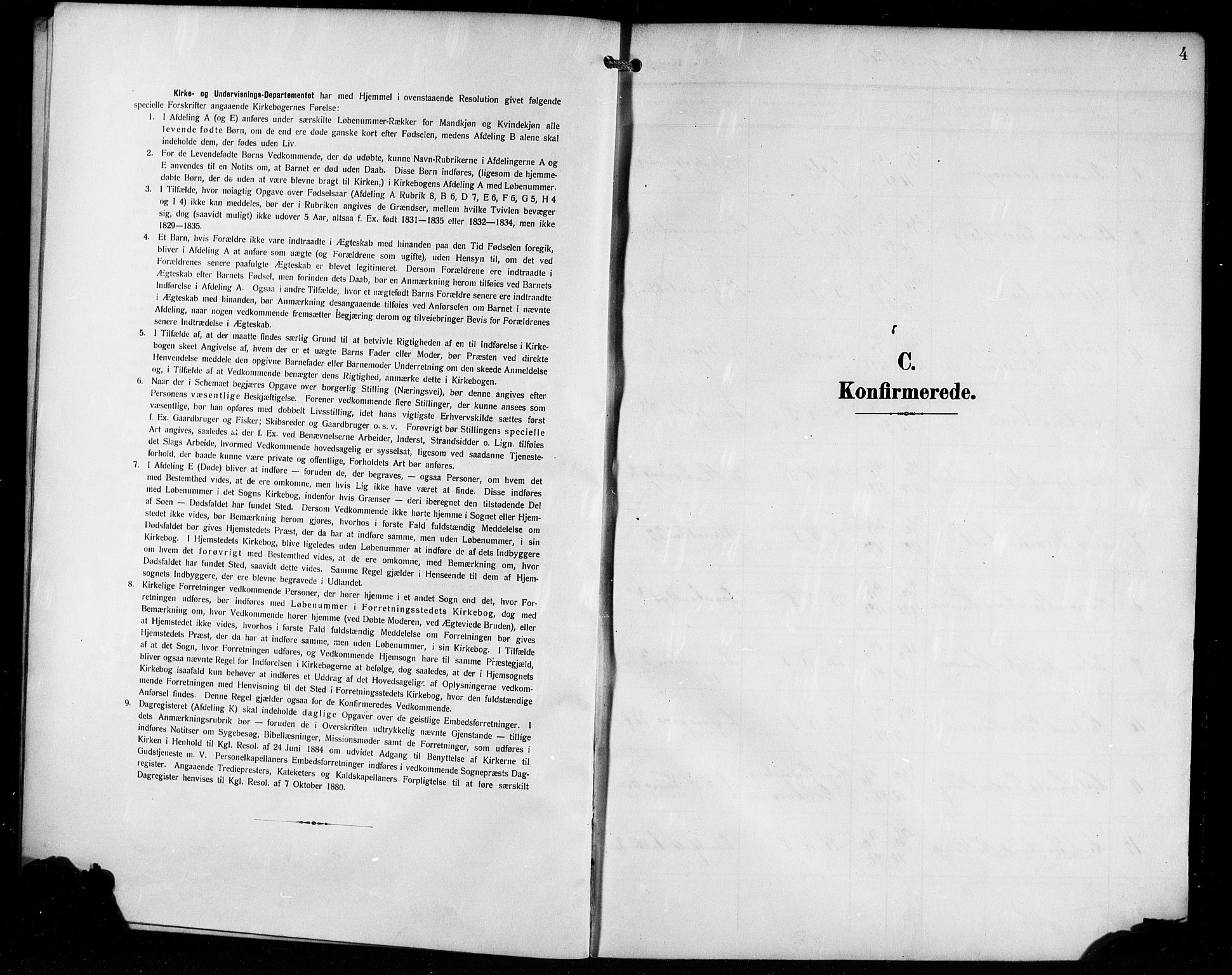 Korskirken sokneprestembete, AV/SAB-A-76101/H/Hab: Klokkerbok nr. C 5, 1906-1918, s. 4