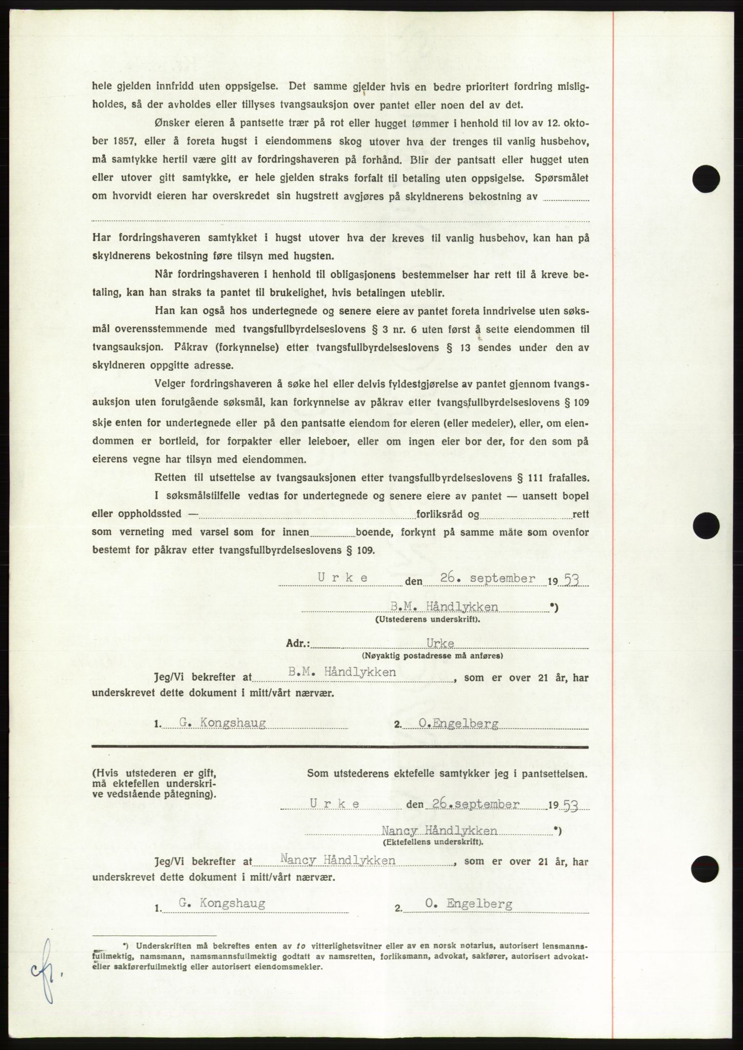 Søre Sunnmøre sorenskriveri, AV/SAT-A-4122/1/2/2C/L0124: Pantebok nr. 12B, 1953-1954, Dagboknr: 2423/1953