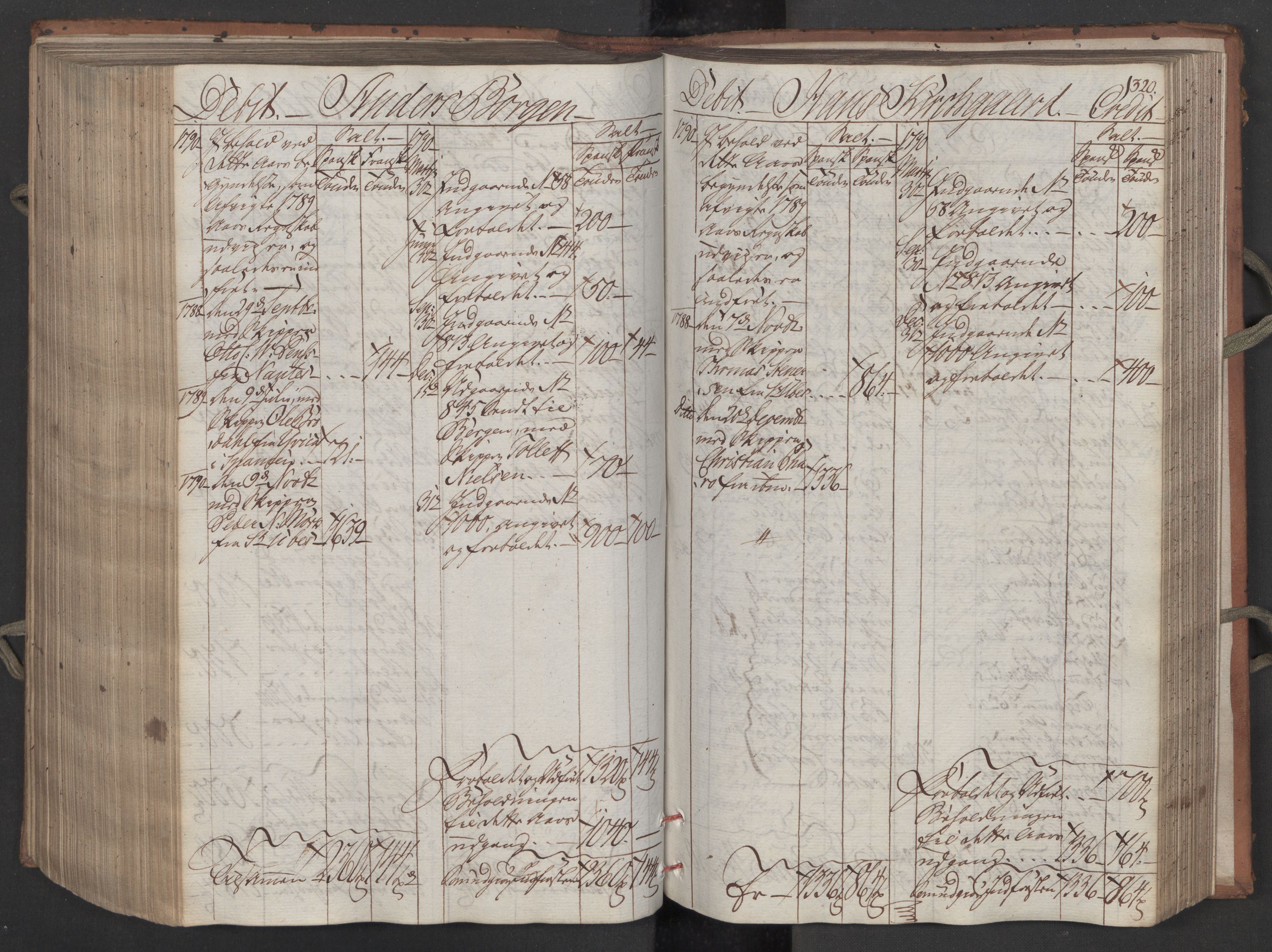 Generaltollkammeret, tollregnskaper, RA/EA-5490/R08/L0158/0001: Tollregnskaper Drammen / Inngående tollbok, 1790, s. 319b-320a