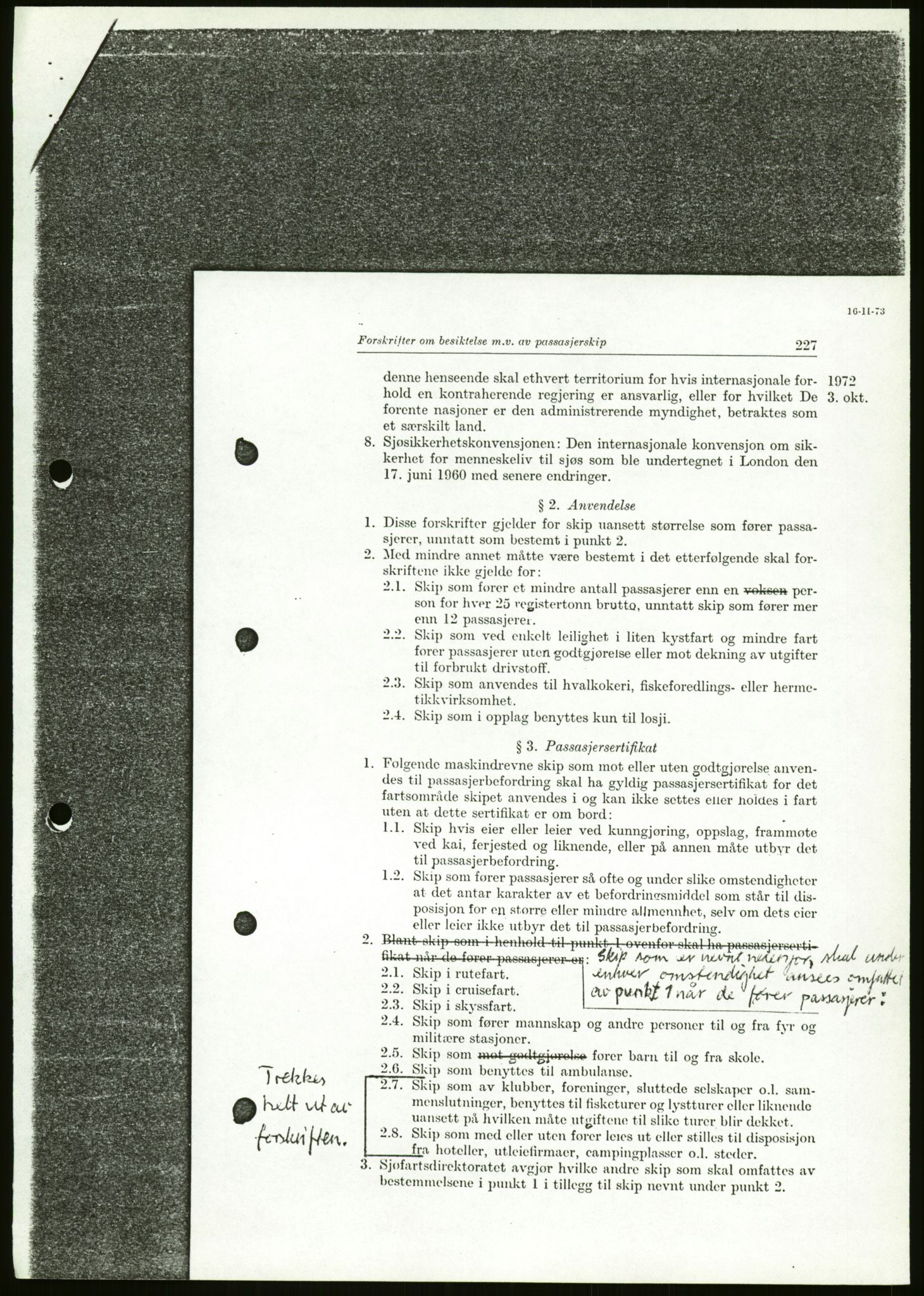 Sjøfartsdirektoratet med forløpere, generelt arkiv, AV/RA-S-1407/D/Du/Duc/L0642/0001: Skipskontrollen - Forskrifter / Forskrift om utleiebåter (2 mapper), 1978-1987, s. 191