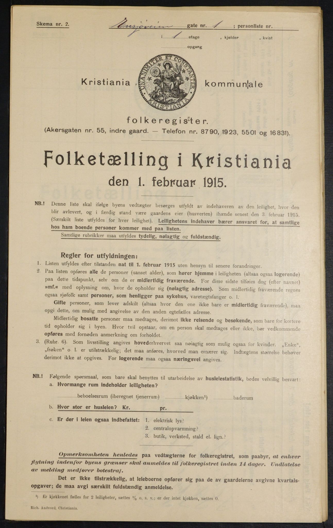 OBA, Kommunal folketelling 1.2.1915 for Kristiania, 1915, s. 21510