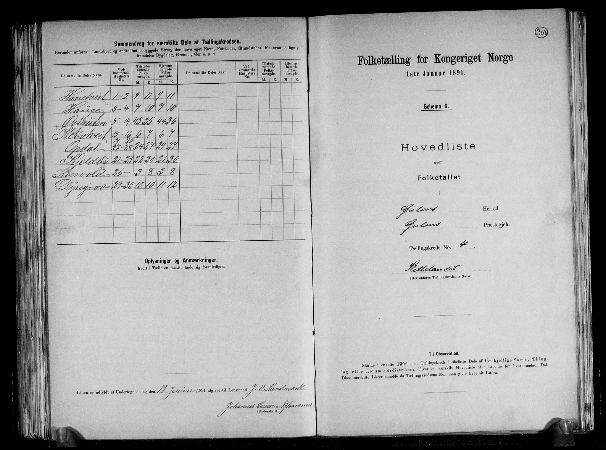 RA, Folketelling 1891 for 1411 Gulen herred, 1891, s. 11