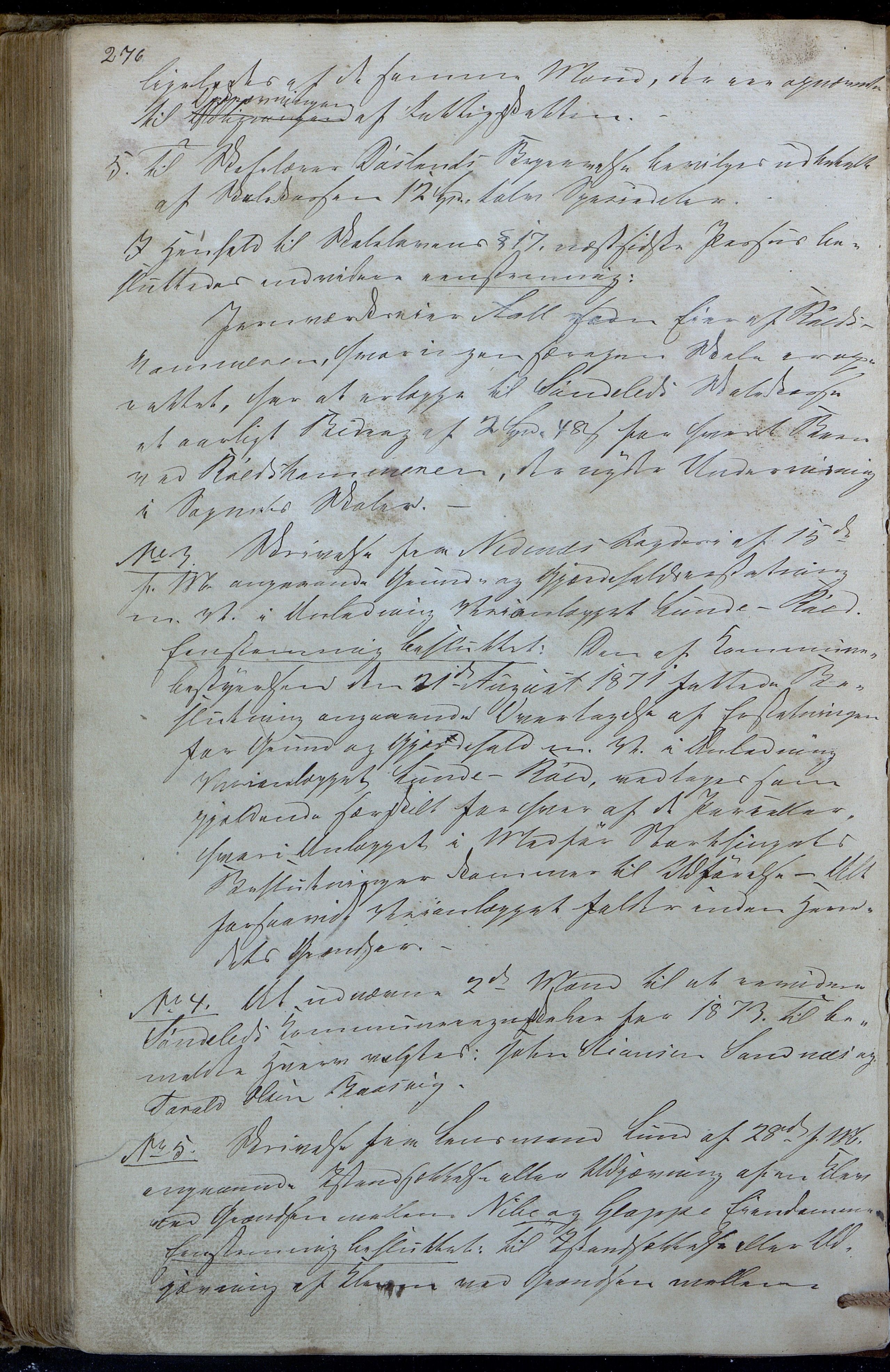 Søndeled kommune, AAKS/KA0913-PK/1/01/L0001: Forhandlingsprotokoll, 1837-1874, s. 276