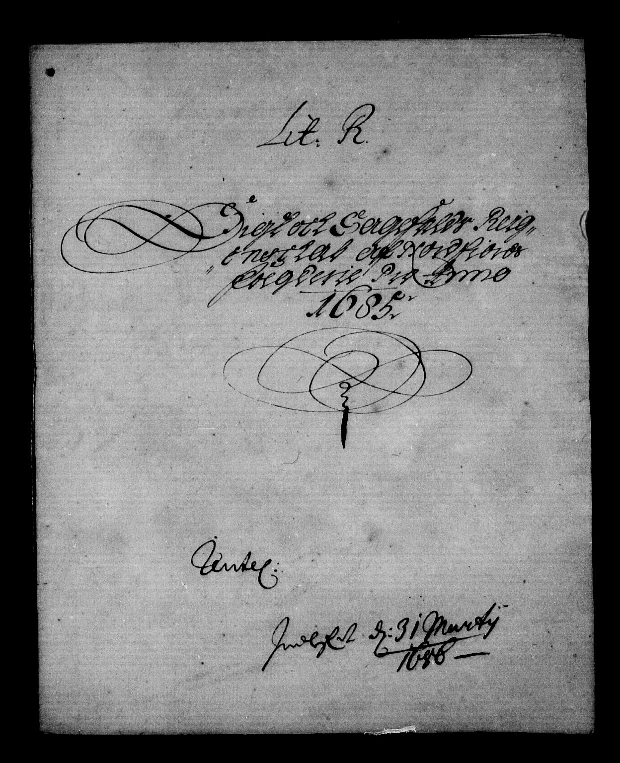 Rentekammeret inntil 1814, Reviderte regnskaper, Stiftamtstueregnskaper, Bergen stiftamt, AV/RA-EA-6043/R/Rc/L0077: Bergen stiftamt, 1685