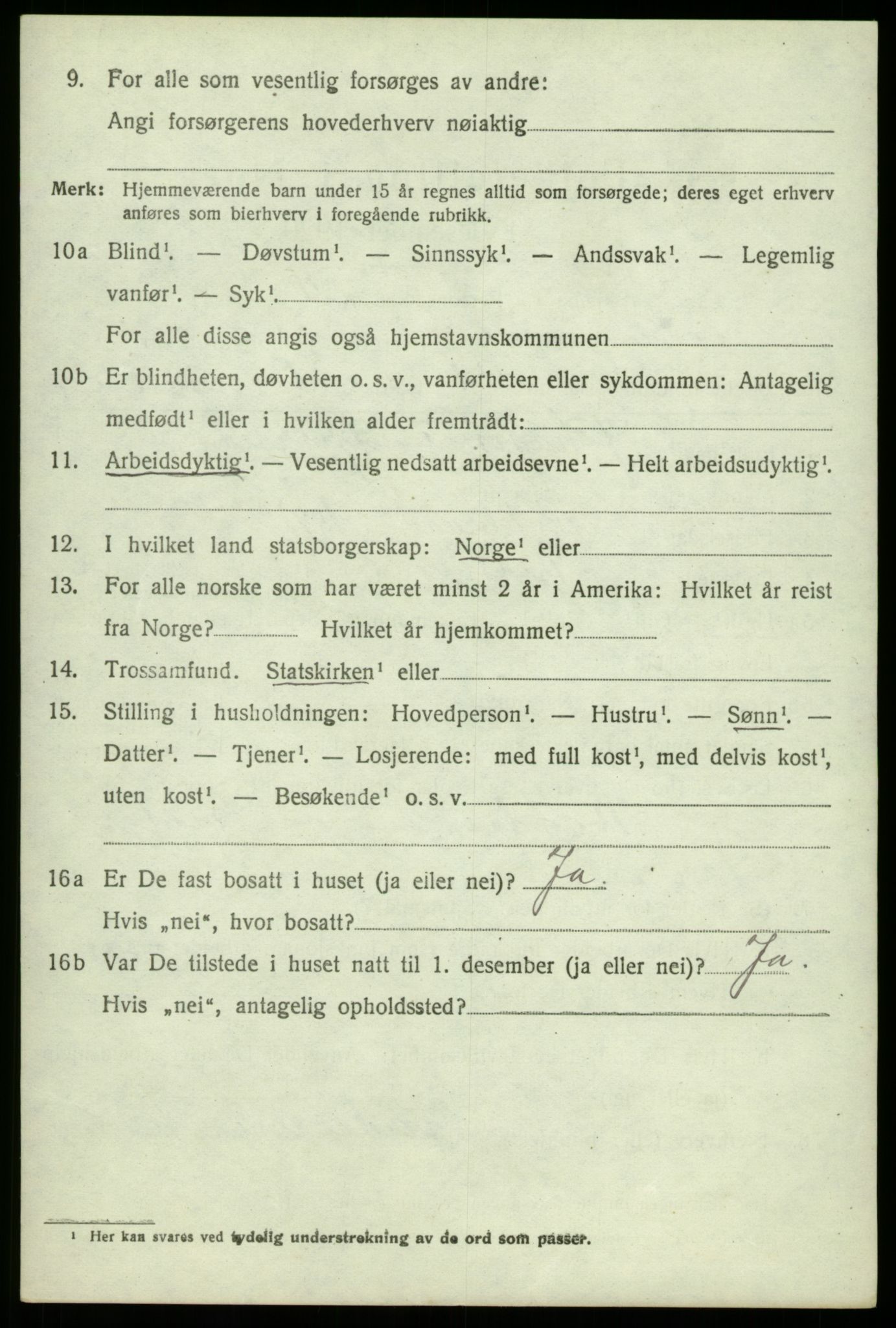 SAB, Folketelling 1920 for 1244 Austevoll herred, 1920, s. 1423