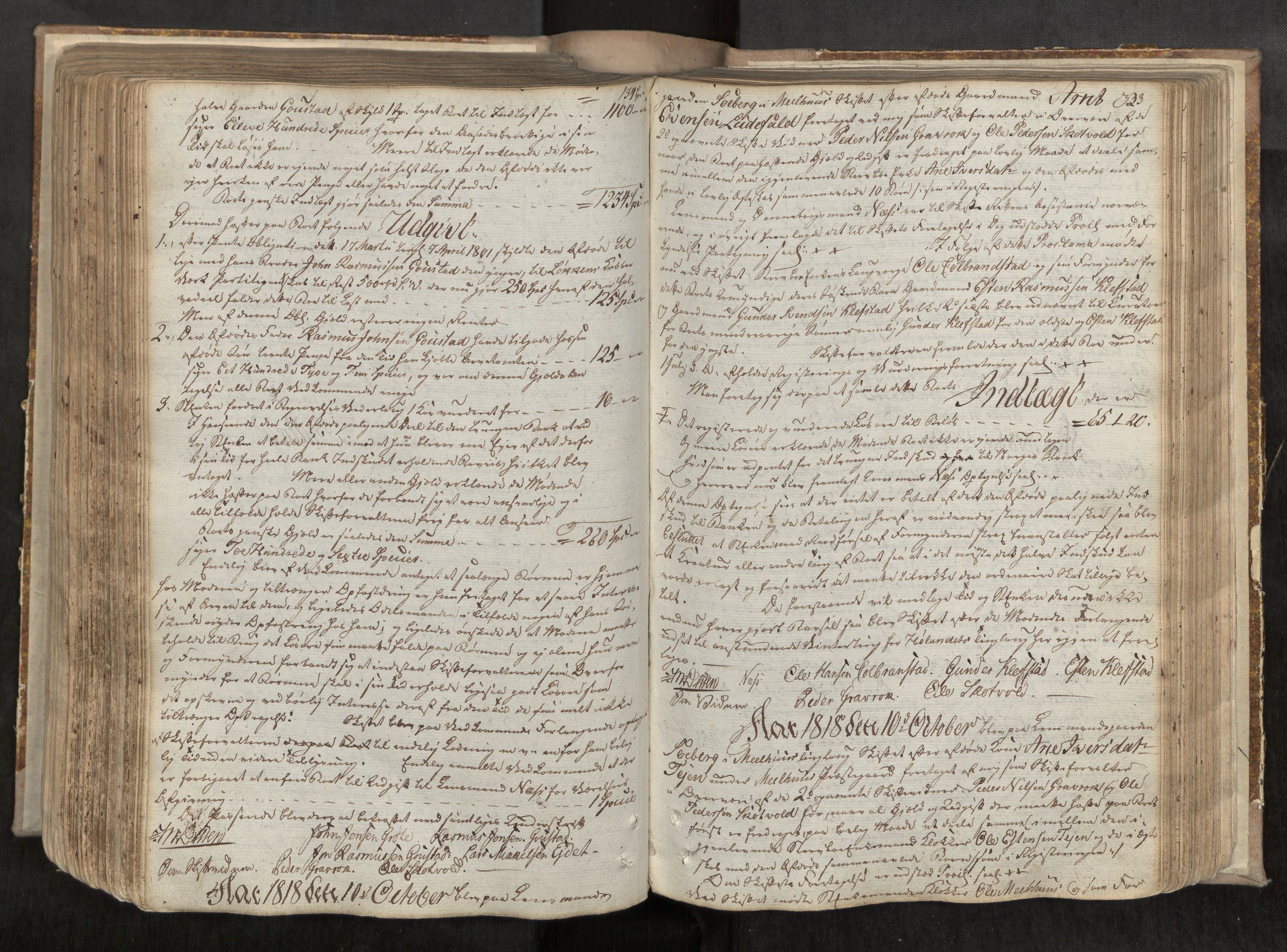 Gauldal sorenskriveri, AV/SAT-A-0014/1/3/3B/L0001: Skiftebehandlingsprotokoll, 1805-1823, s. 323