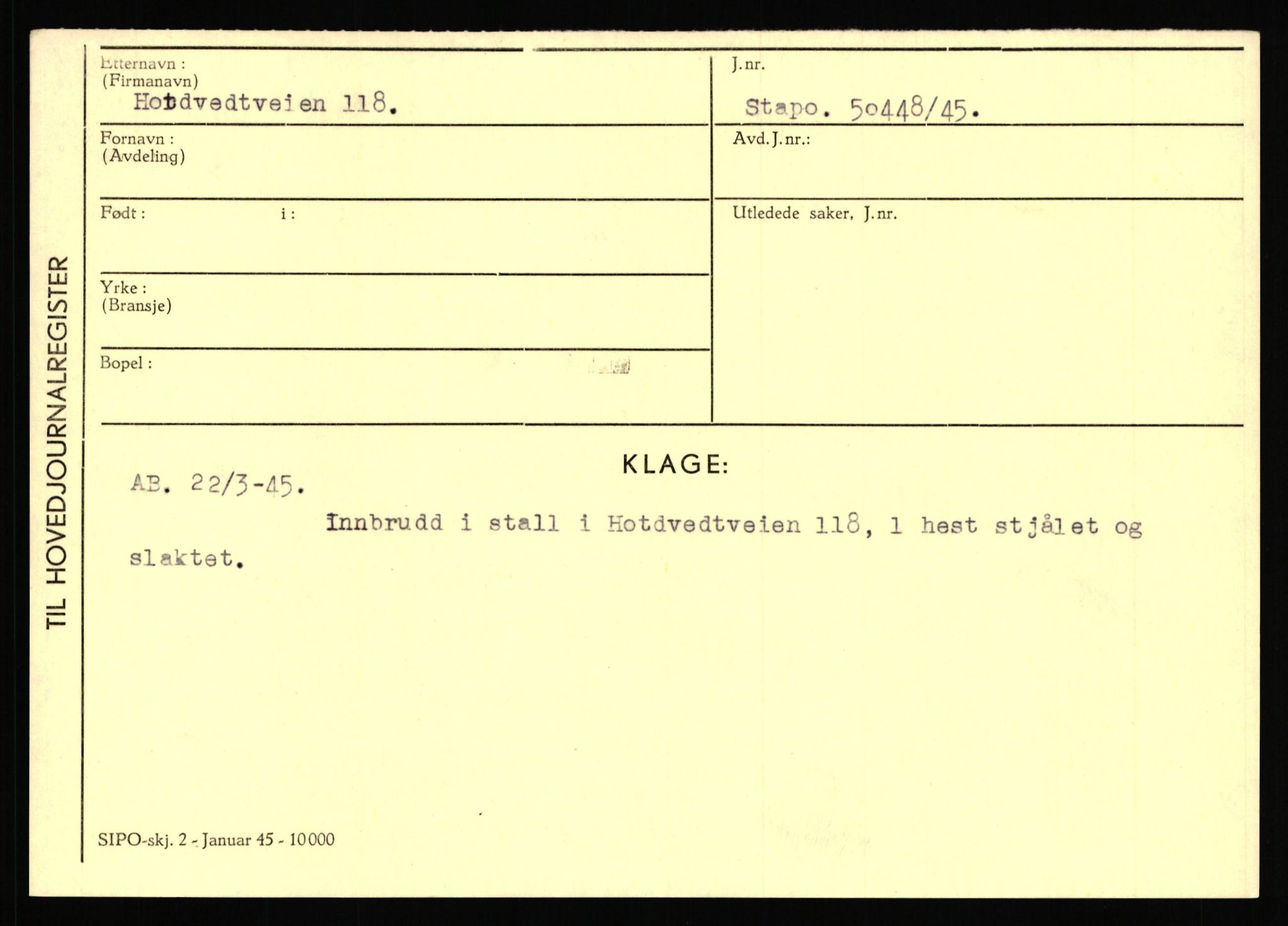 Statspolitiet - Hovedkontoret / Osloavdelingen, AV/RA-S-1329/C/Ca/L0007: Hol - Joelsen, 1943-1945, s. 1070