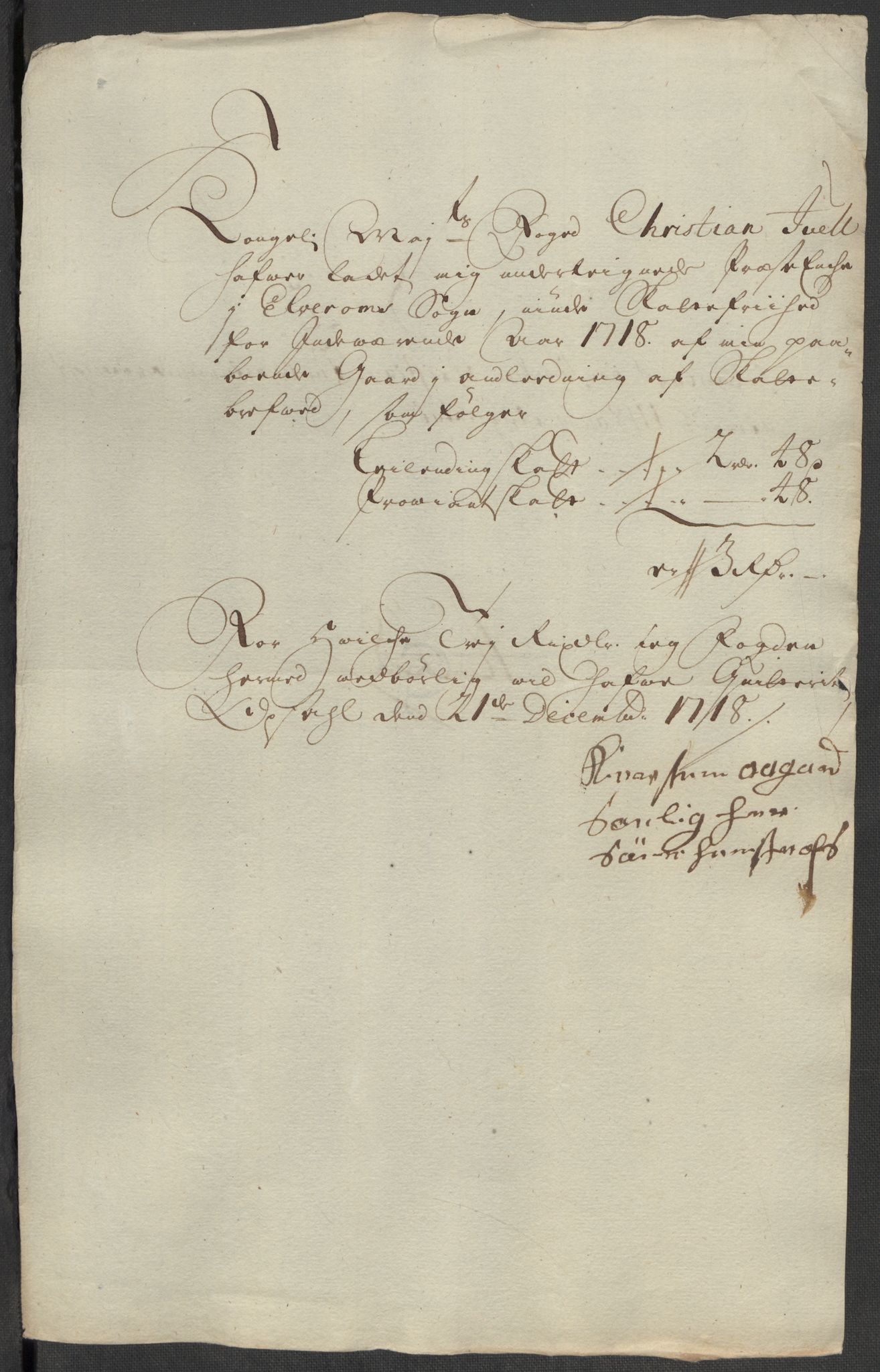 Rentekammeret inntil 1814, Reviderte regnskaper, Fogderegnskap, AV/RA-EA-4092/R13/L0857: Fogderegnskap Solør, Odal og Østerdal, 1718, s. 294