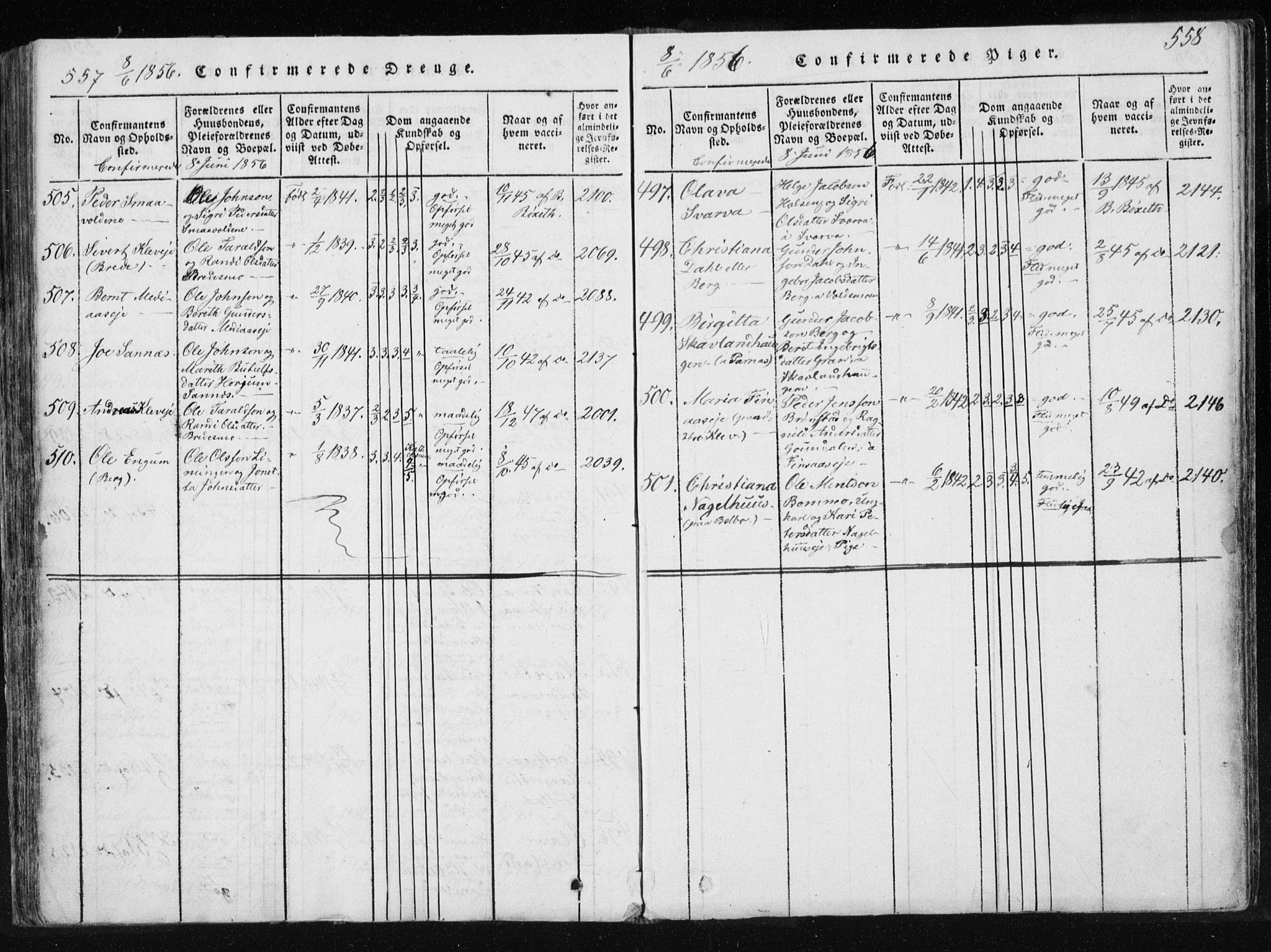 Ministerialprotokoller, klokkerbøker og fødselsregistre - Nord-Trøndelag, SAT/A-1458/749/L0469: Ministerialbok nr. 749A03, 1817-1857, s. 557-558