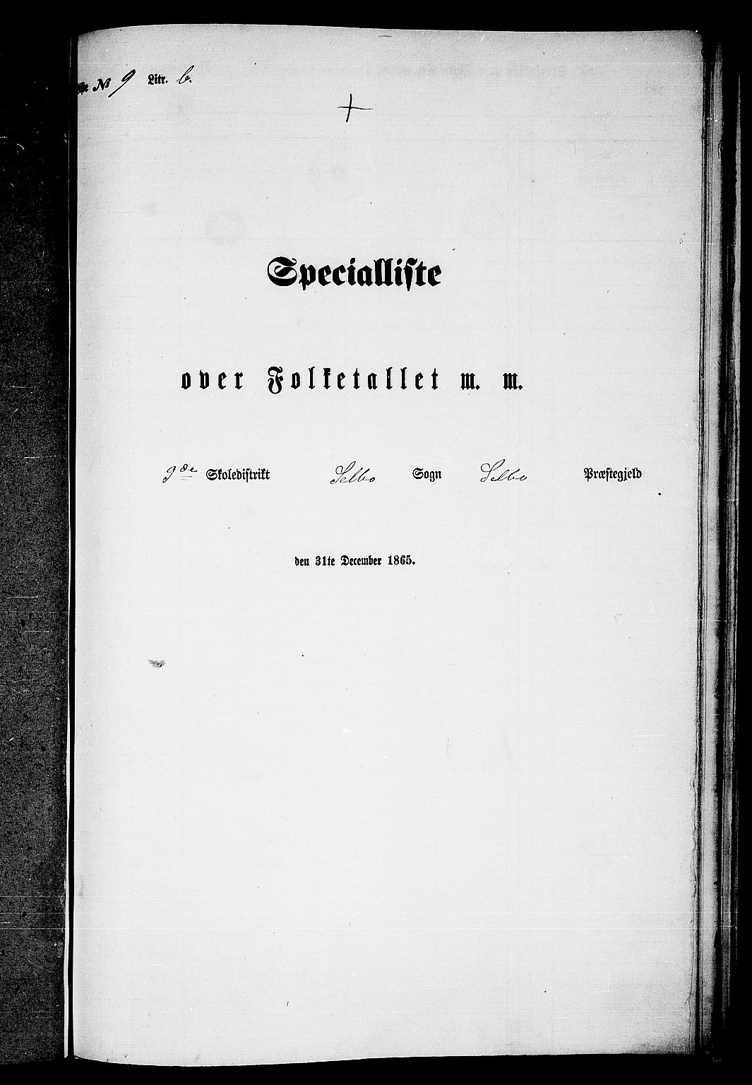 RA, Folketelling 1865 for 1664P Selbu prestegjeld, 1865, s. 169