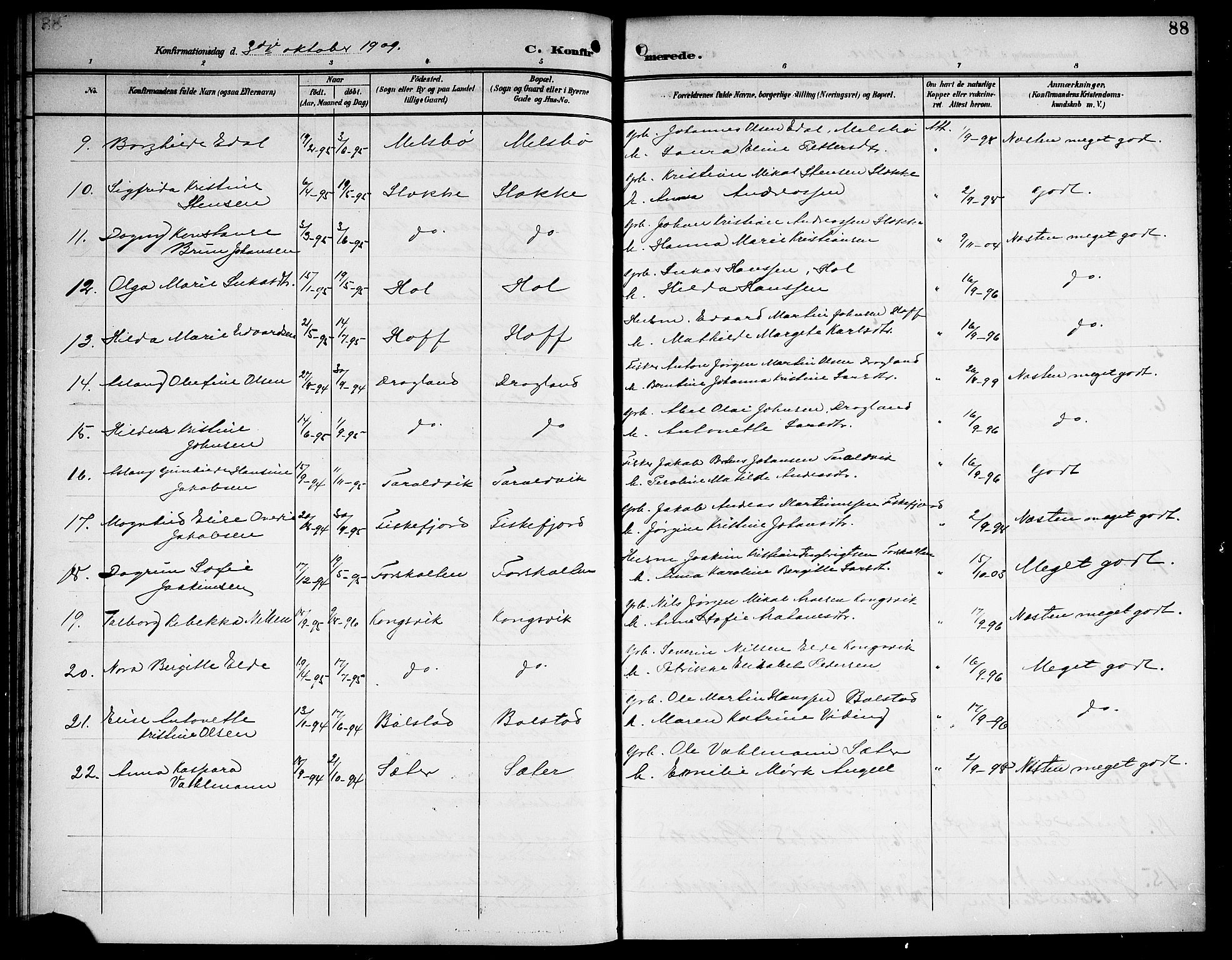 Ministerialprotokoller, klokkerbøker og fødselsregistre - Nordland, AV/SAT-A-1459/865/L0932: Klokkerbok nr. 865C04, 1901-1917, s. 88