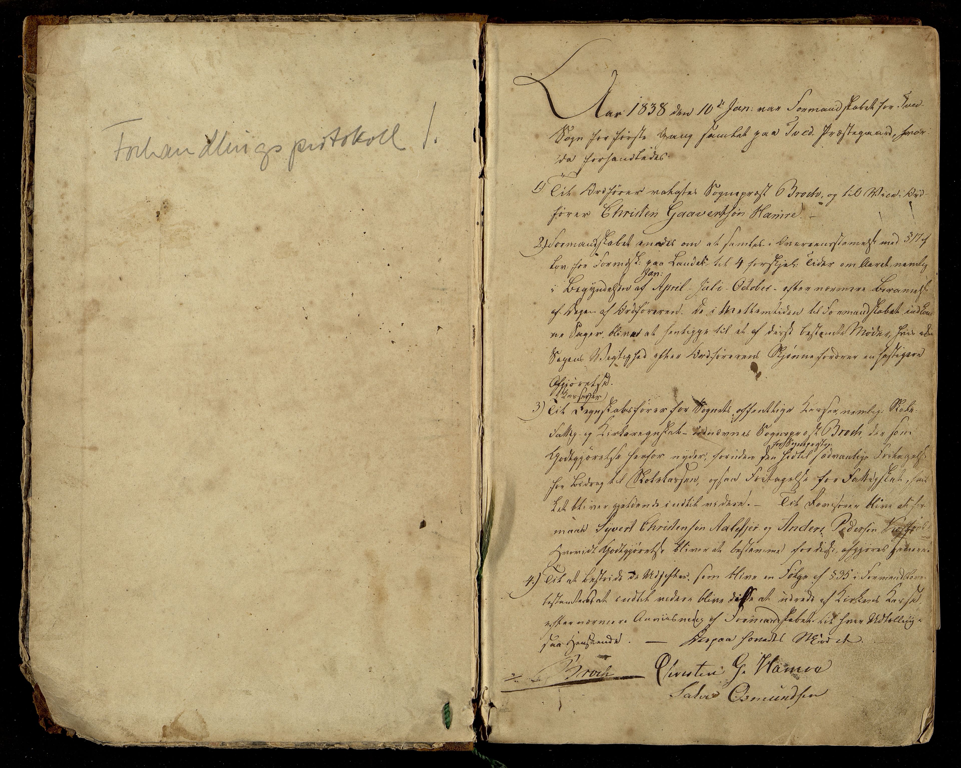 Tveit kommune - Formannskapet/ Kommunestyret, ARKSOR/1001TV120/A/L0001: Møtebok (d), 1838-1865