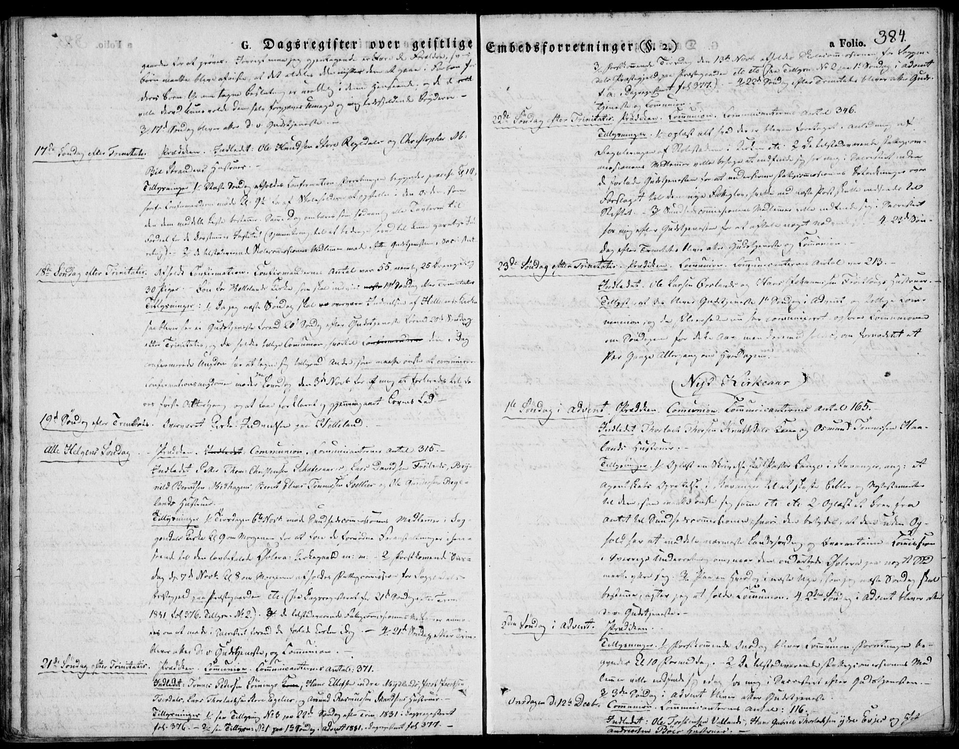 Sokndal sokneprestkontor, AV/SAST-A-101808: Ministerialbok nr. A 7.2, 1826-1842, s. 384