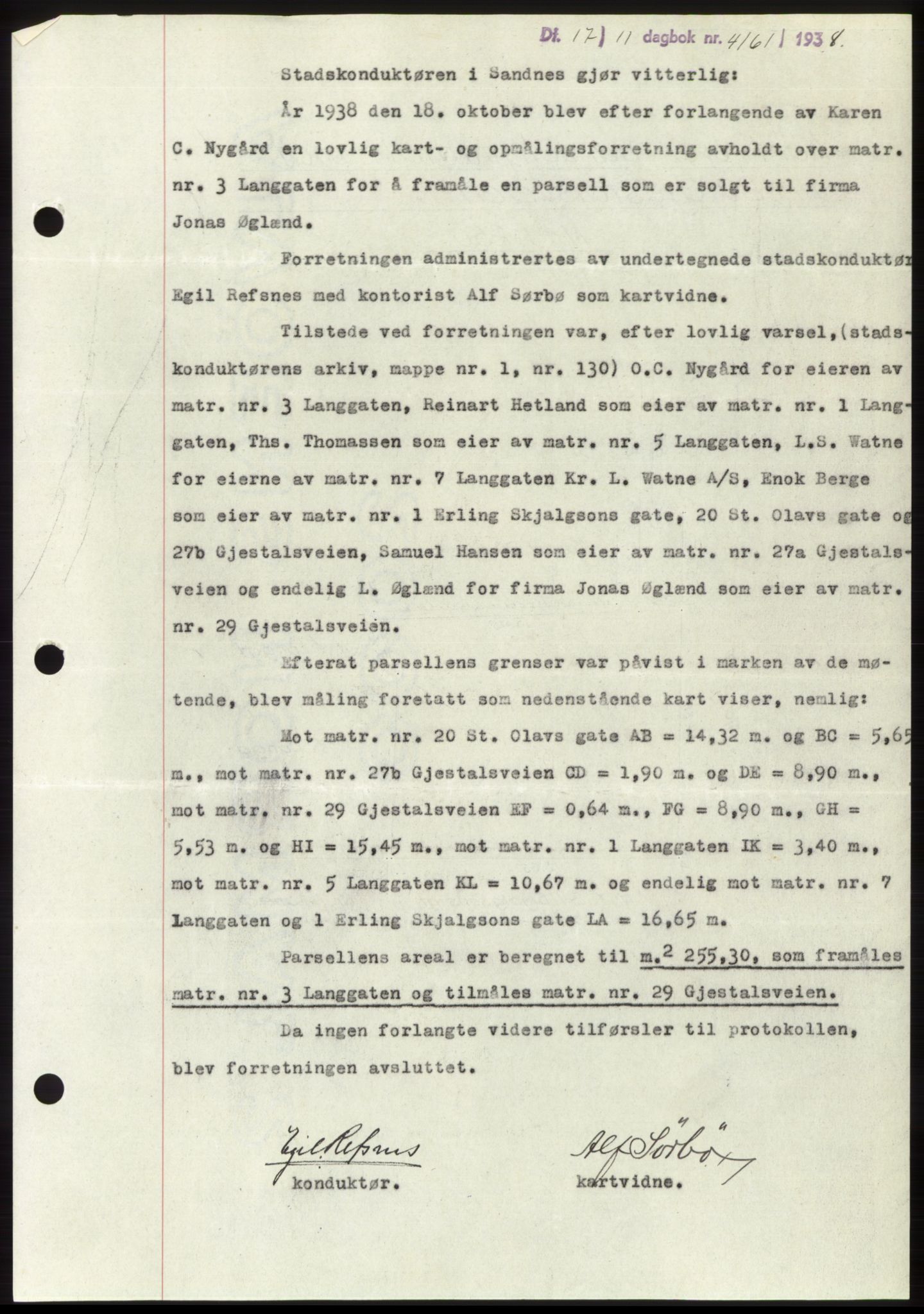 Jæren sorenskriveri, SAST/A-100310/03/G/Gba/L0072: Pantebok, 1938-1938, Dagboknr: 4161/1938