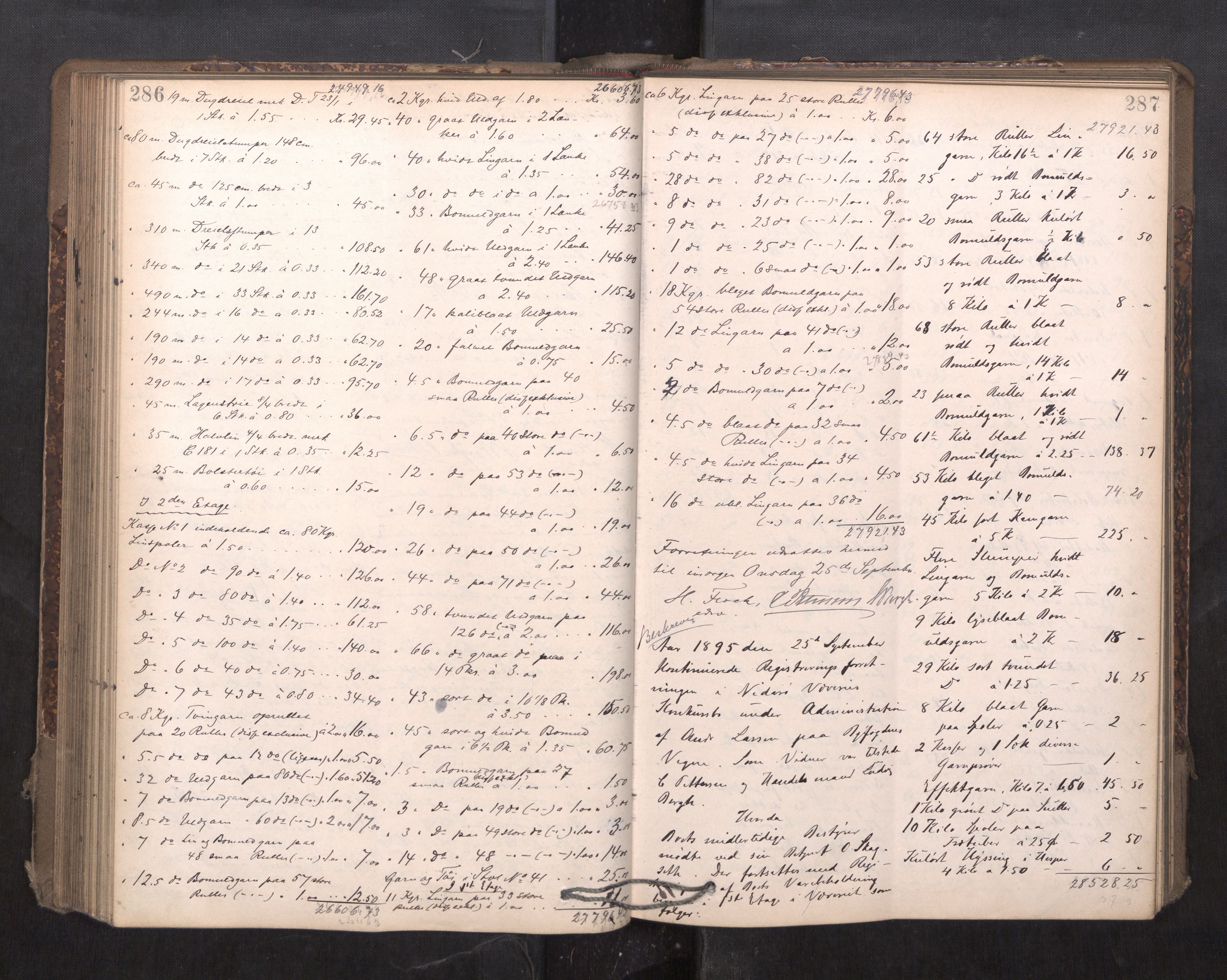 Trondheim byfogd, AV/SAT-A-0003/1/3/3C/L0015: Skifteregistreringsprotokoll - 24/2-21/3 (u/ register), 1893-1899, s. 286-287