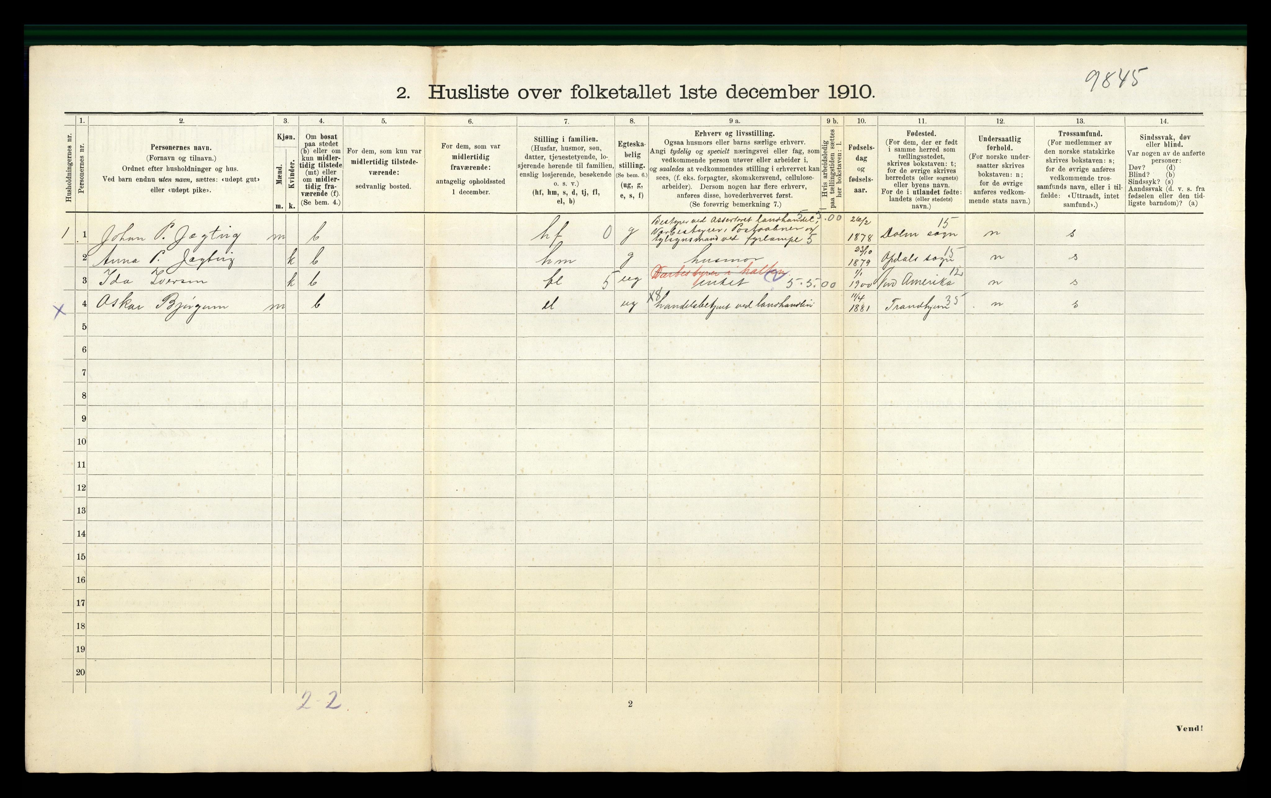 RA, Folketelling 1910 for 1620 Nord-Frøya herred, 1910, s. 1349