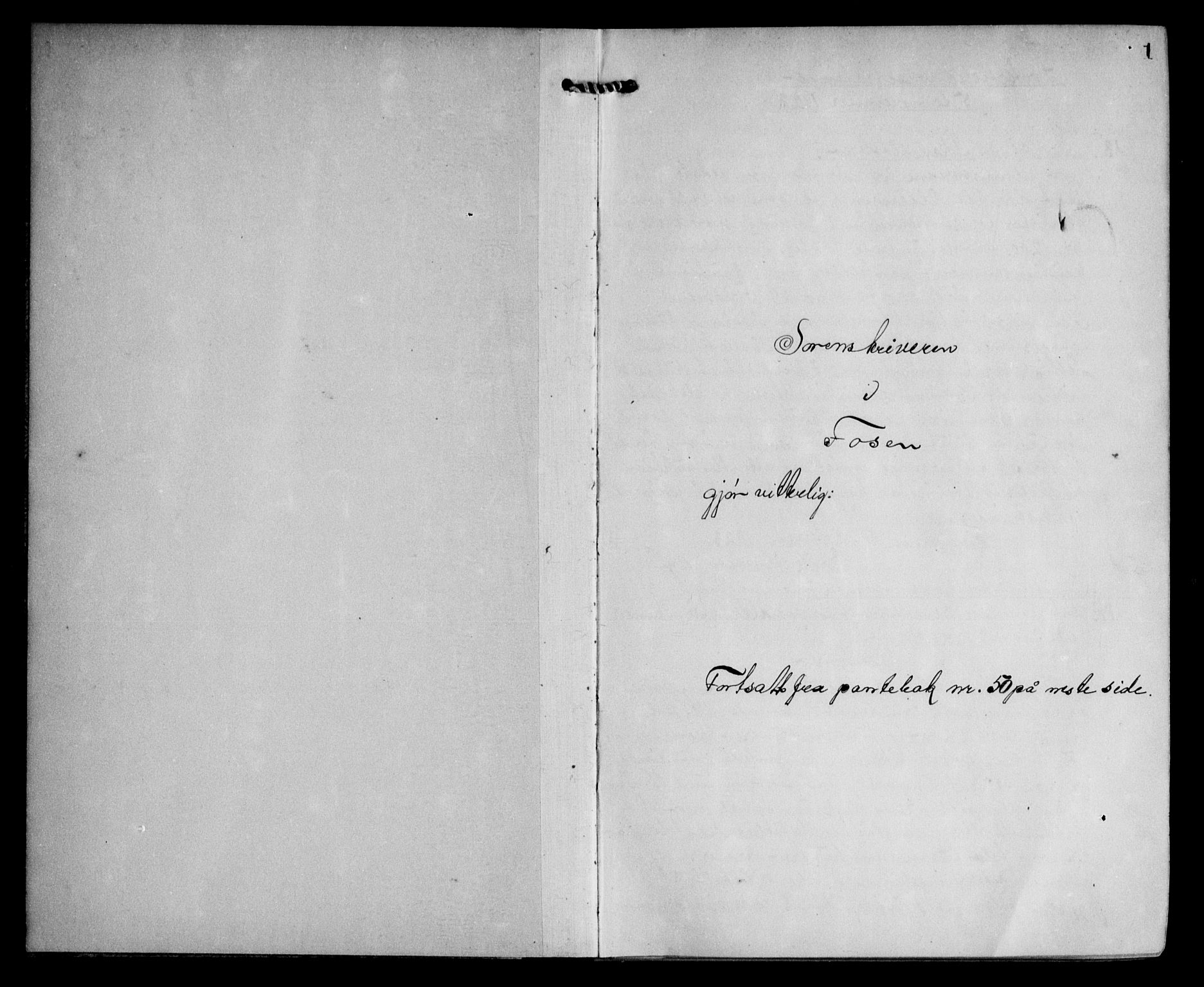 Fosen sorenskriveri, SAT/A-1107/1/2/2C/L0060: Pantebok nr. 51, 1923-1924, s. 1