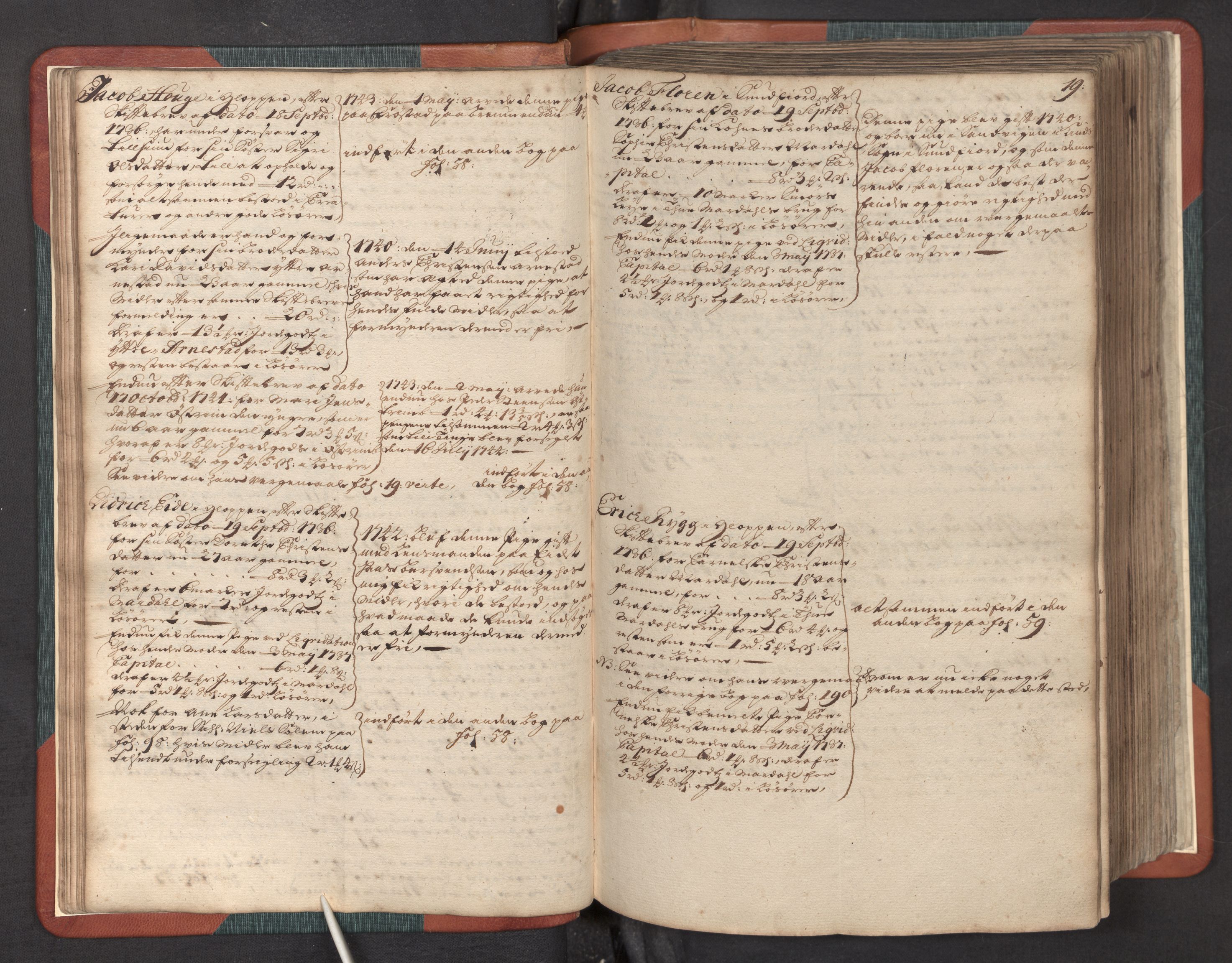 Nordfjord sorenskriveri, AV/SAB-A-2801/1/05/05a/L0002: Overformyndarprotokollar, 1736-1744