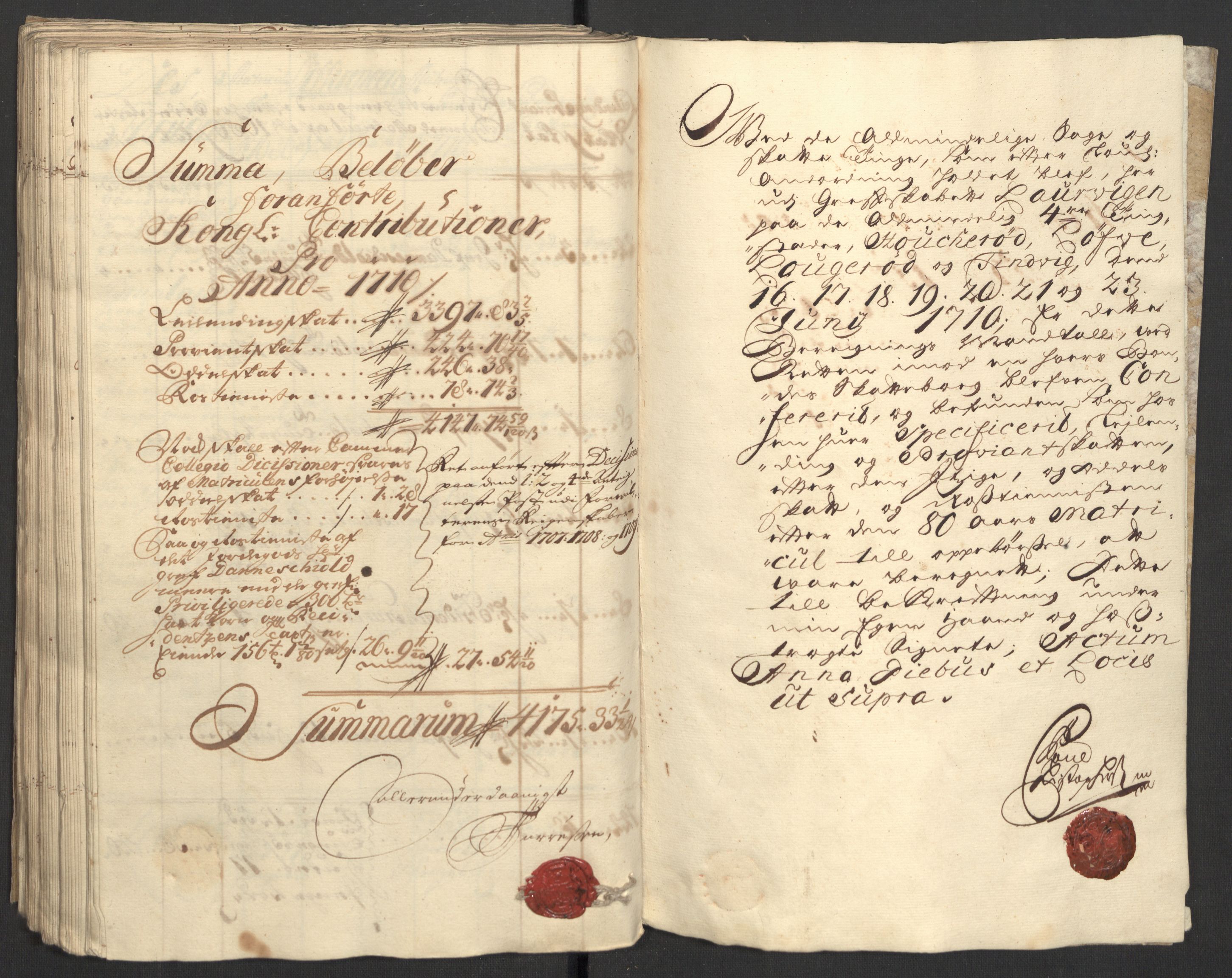 Rentekammeret inntil 1814, Reviderte regnskaper, Fogderegnskap, AV/RA-EA-4092/R33/L1981: Fogderegnskap Larvik grevskap, 1709-1710, s. 380